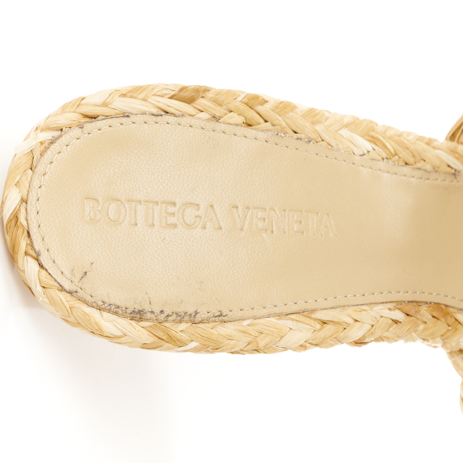 BOTTEGA VENETA Raffia Twisted Intrecciato Stretch Mule