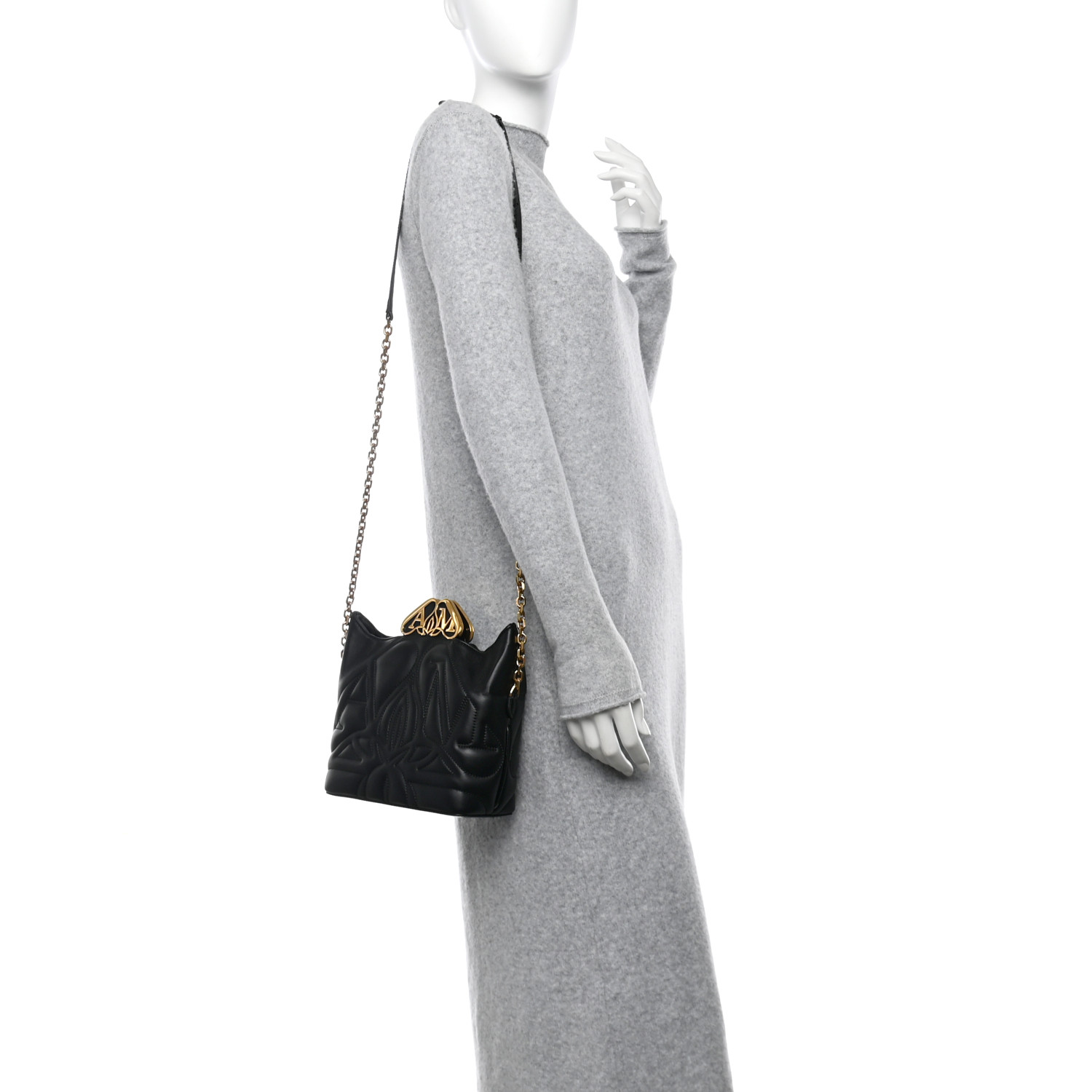 ALEXANDER MCQUEEN Calfskin Quilted Small The Seal Chain