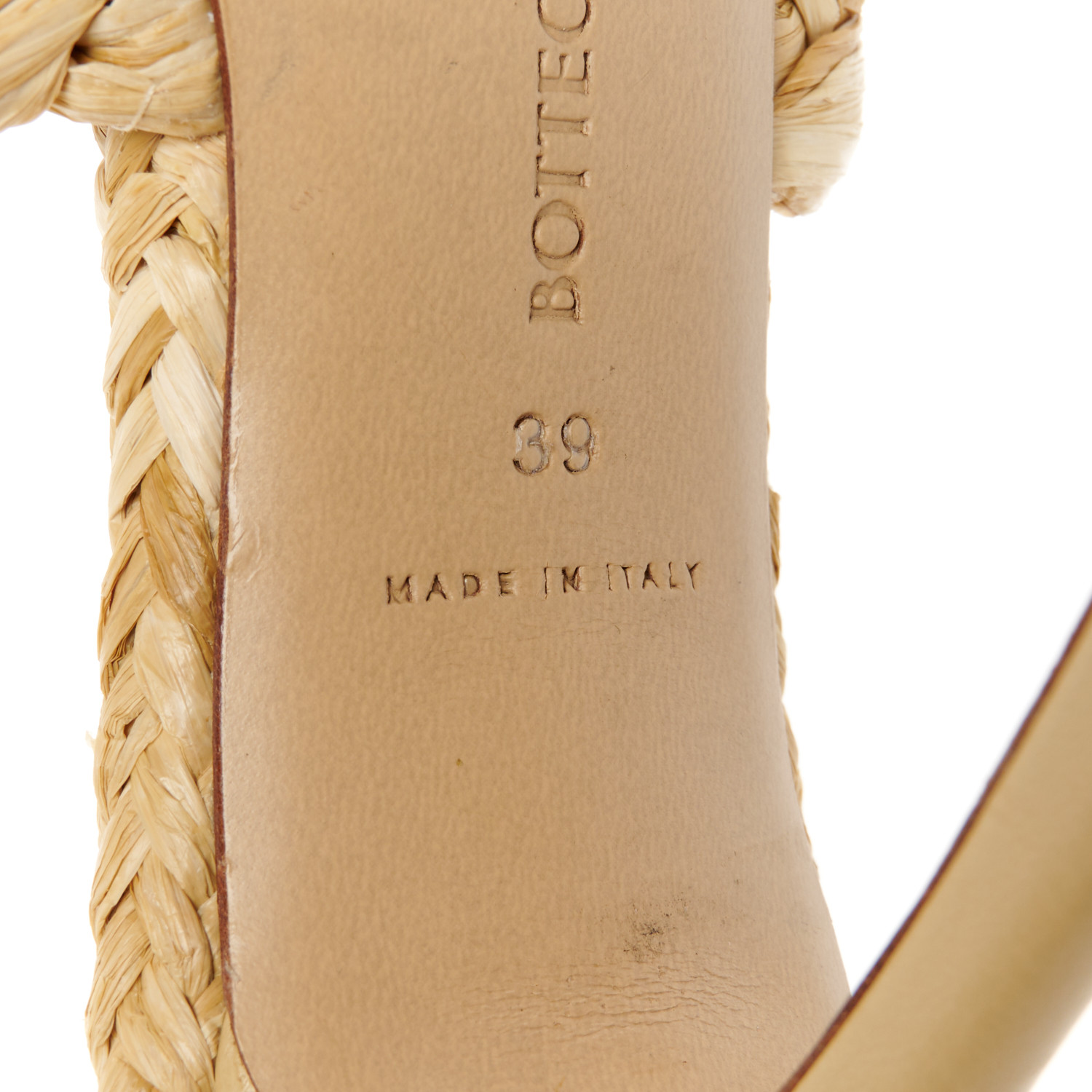 BOTTEGA VENETA Raffia Twisted Intrecciato Stretch Mule