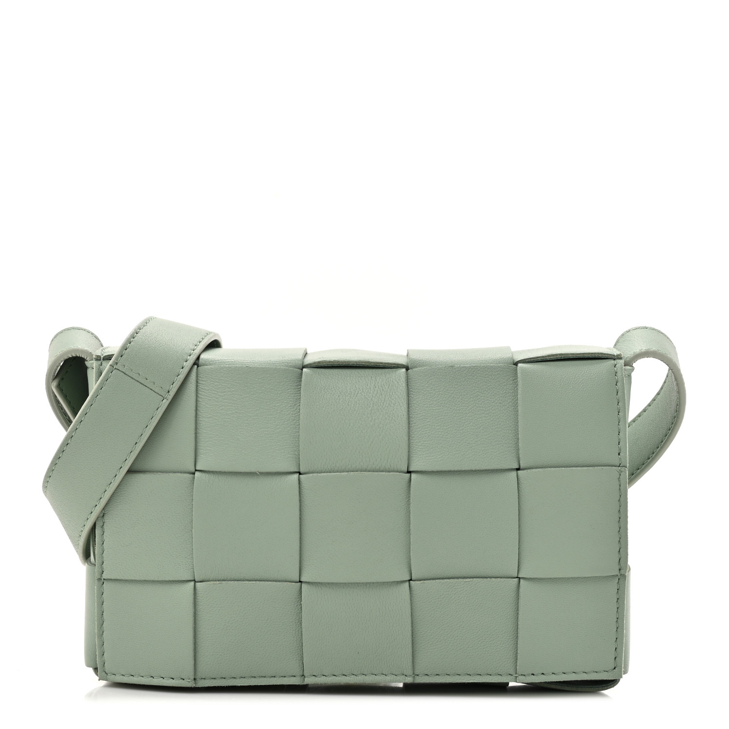 BOTTEGA VENETA 大きいサイズバッグ BOTTEGA VENETA Lambskin Maxi Intreccio Small Cassette