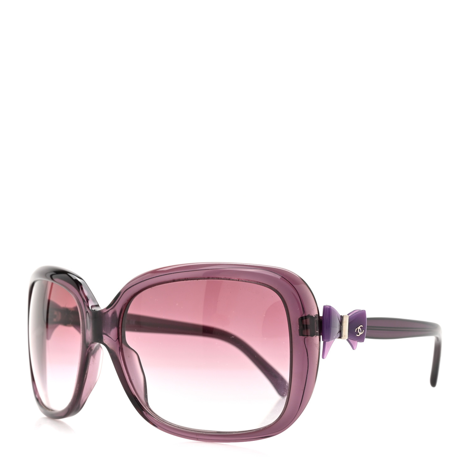 Camila CHANEL 22A CC Logo Lens Rectangle Sunglasses Black/Pink/Blue