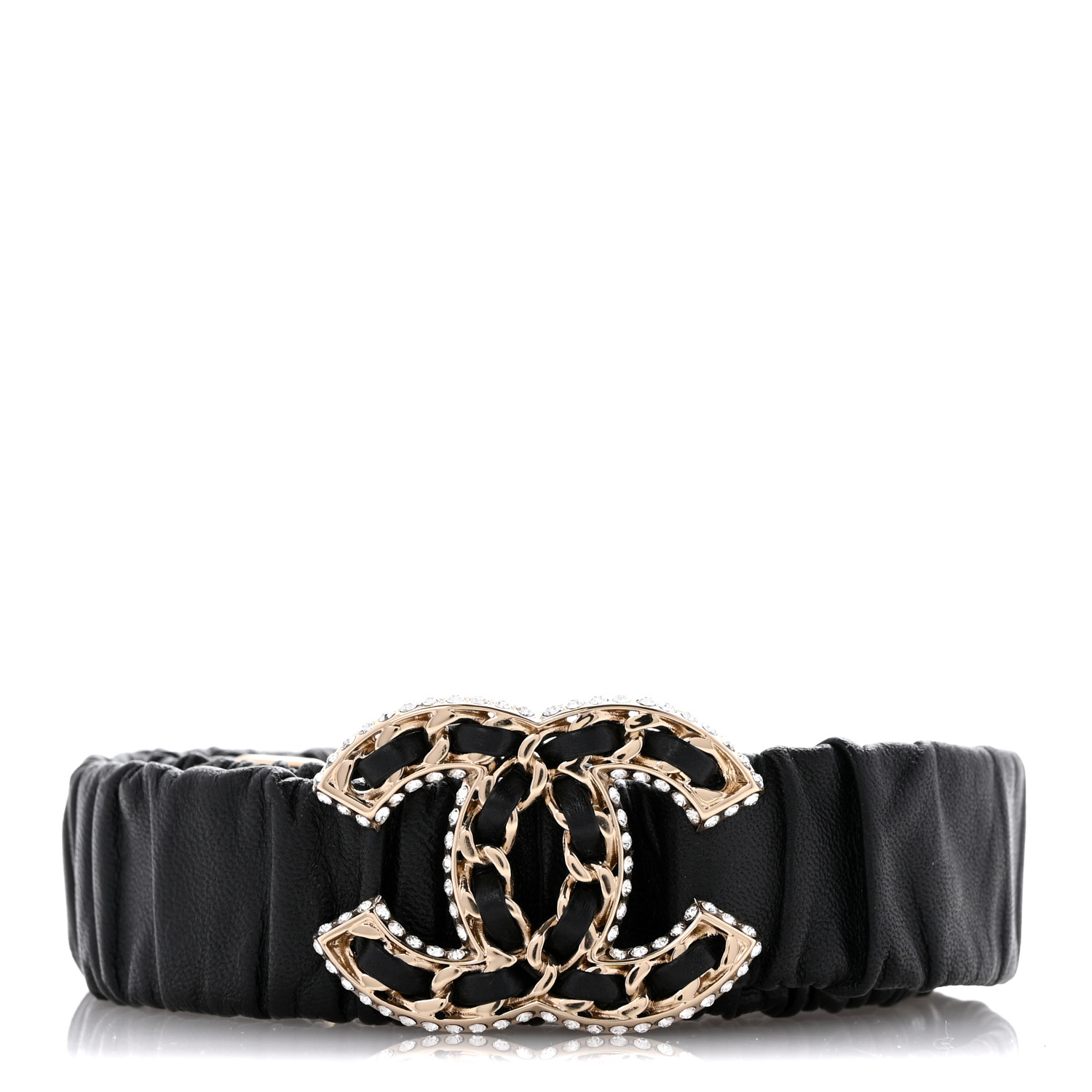 ヴィンテージ CHANELベルト CHANEL (シャネル) ヴィンテージ デカココ ココマーク レザー