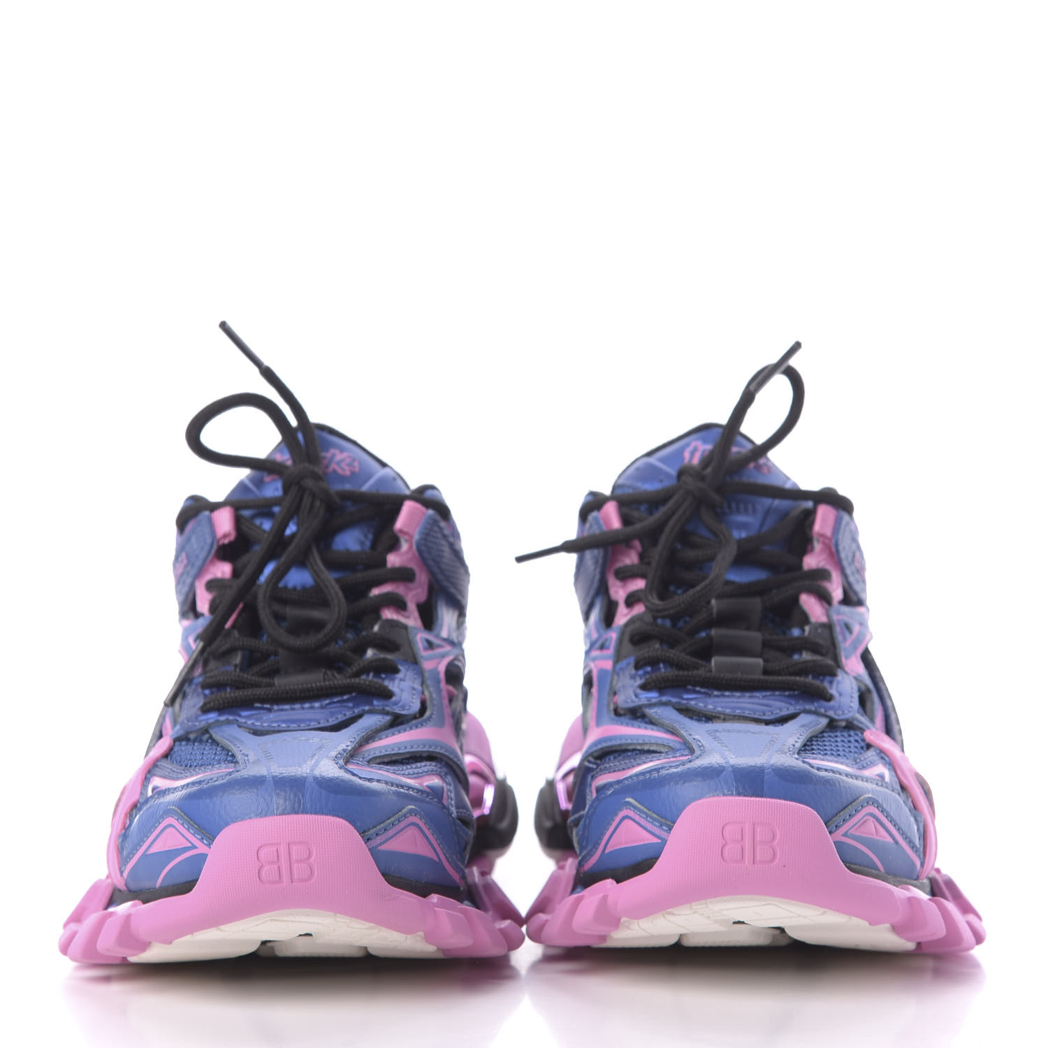 BALENCIAGA Rubber Mesh Bi-Color Womens Track.2 Open Sneakers