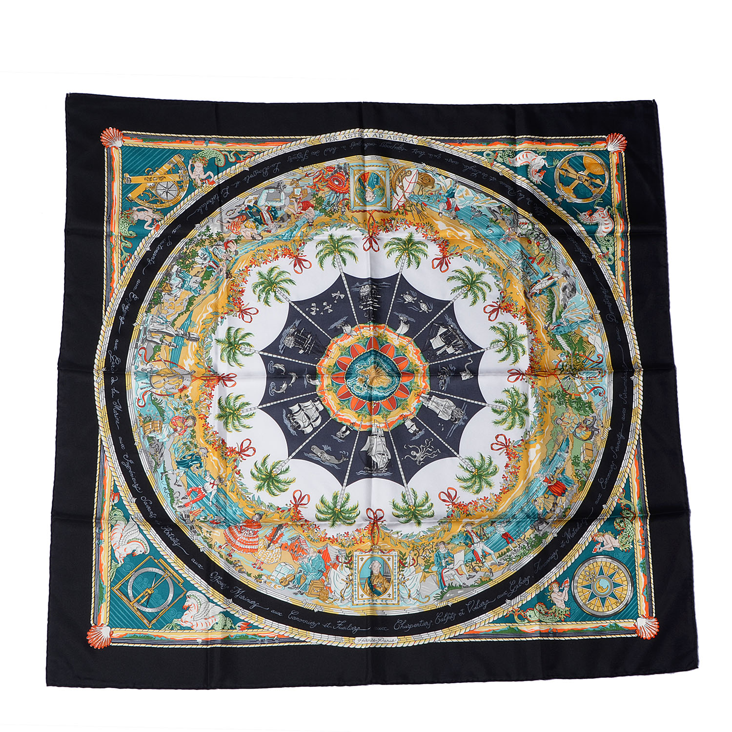 HERMES　スカーフ　カレ90　PER ASTRA AD ASTRA Hermès Pink Per Astra Ad Astra Silk Carré 90 Scarf