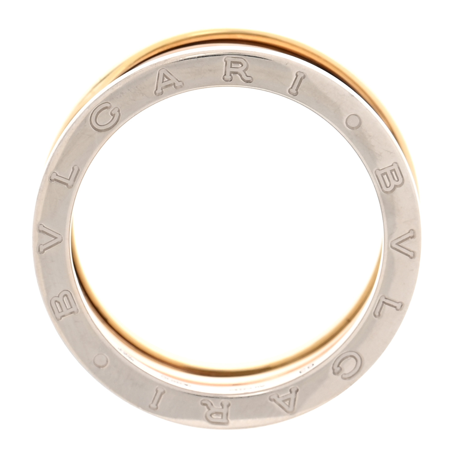 BULGARI 18K Rose Gold B.Zero1 Three-Band Ring 52 1022693