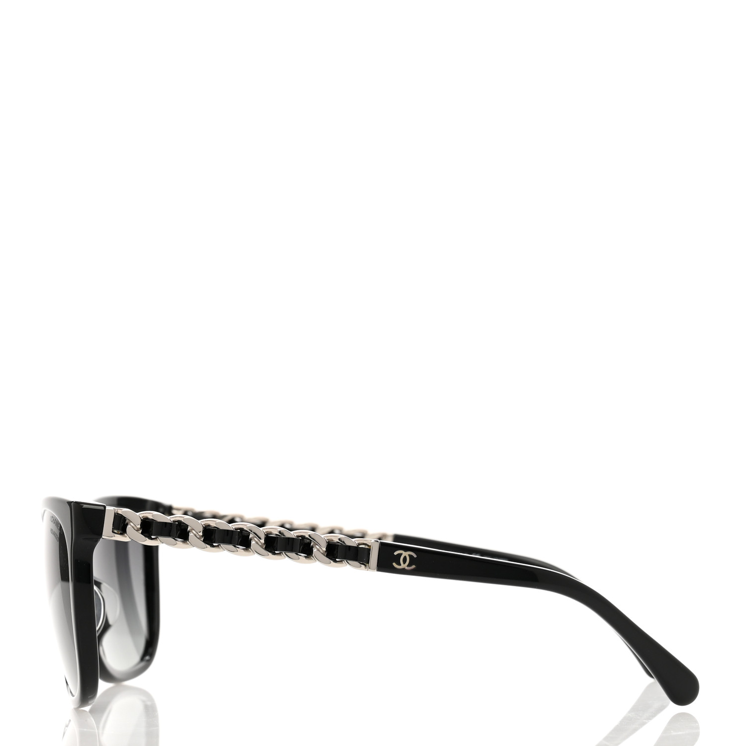 CHANEL Cat Eye Chain Polarized Sunglasses 5260-Q-A Black