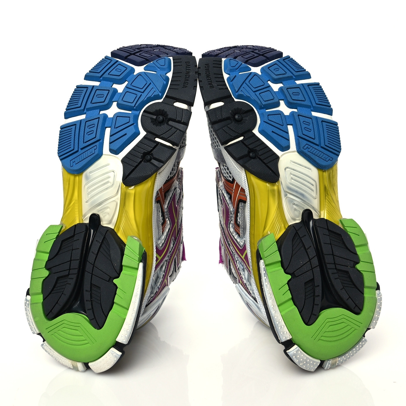 BALENCIAGA Mesh Rubber Mens Runner Sneakers 42 Multicolor