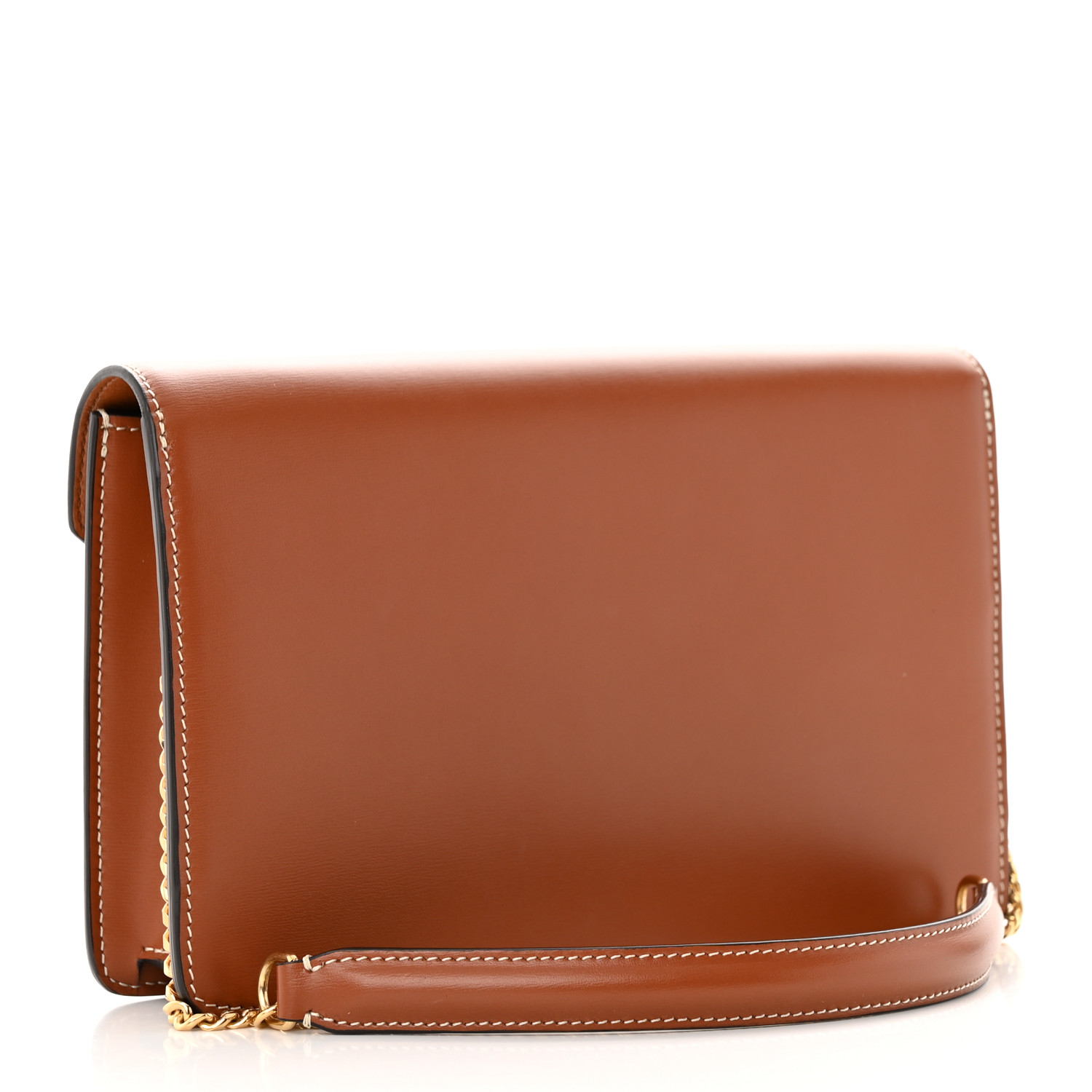 【CELINE】Celine Wallet On Chain（Tan）【ランク:Ａ】 Women's Wallet on chain Triomphe in shiny calfskin | CELINE