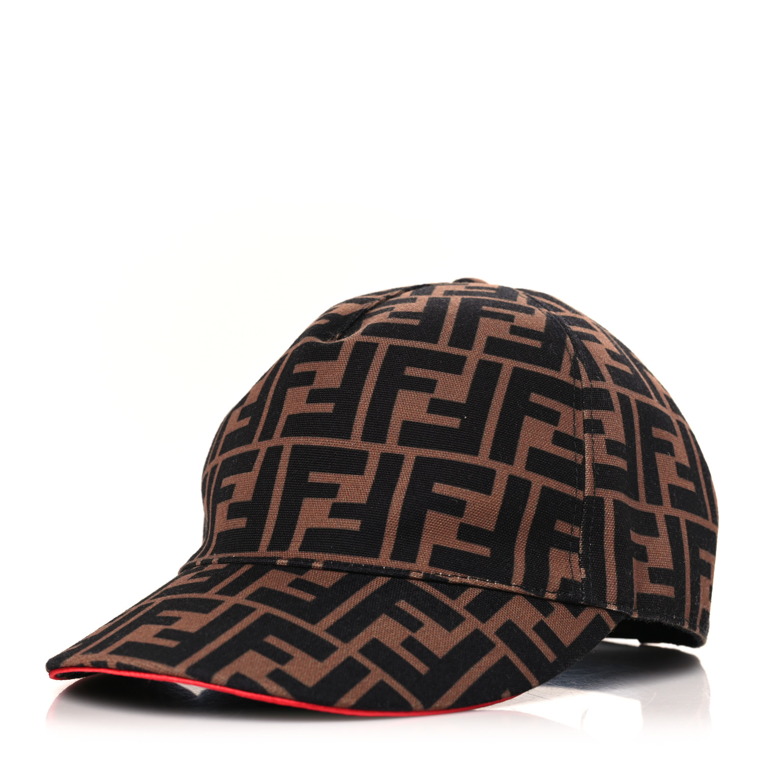 帽子・その他 FENDI FF canvas hat FENDI Canvas FF Reloaded Baseball Hat Tobacco Red 1302982