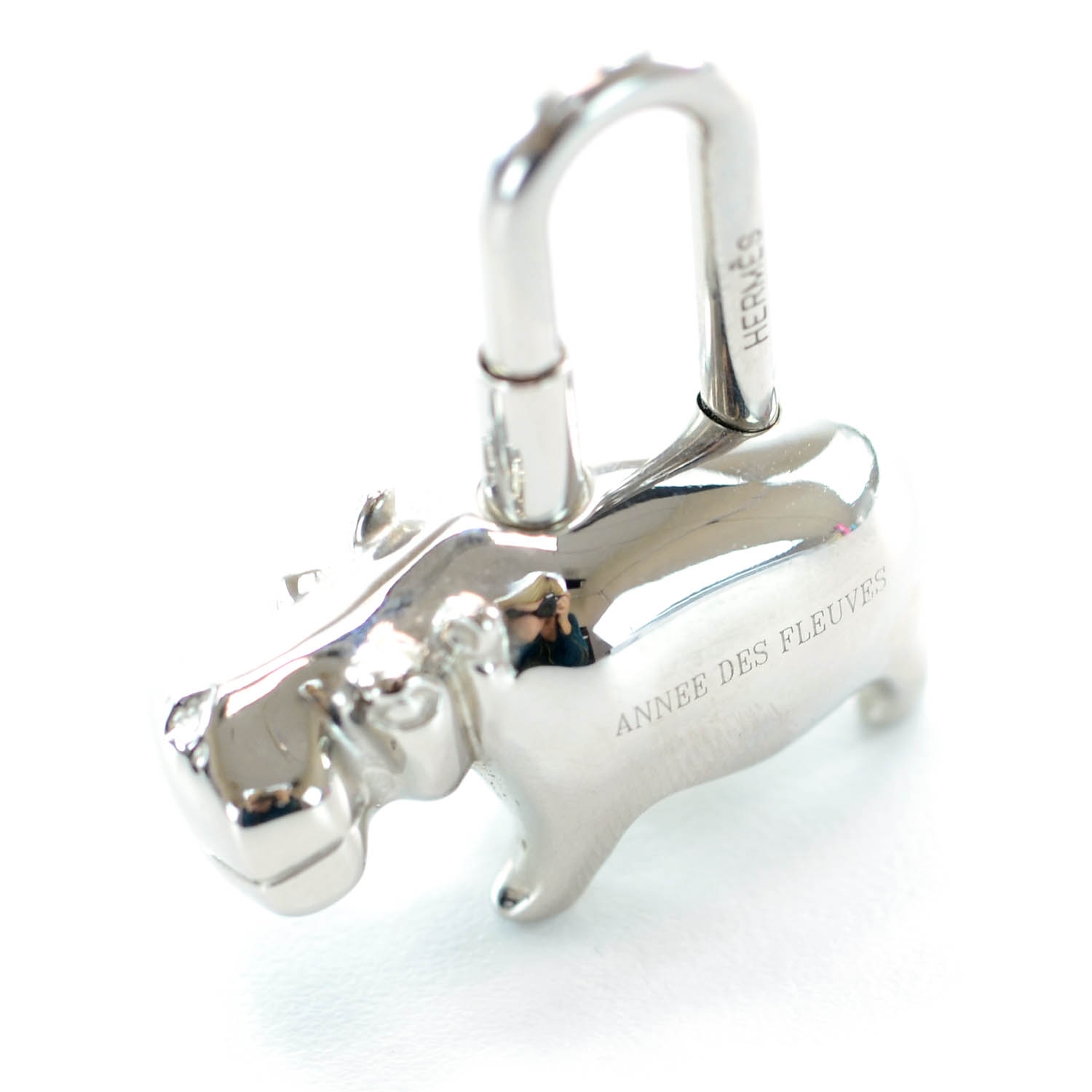 HERMES Annee Des Fleuves Hippo Cadena Silver 38835 | FASHIONPHILE