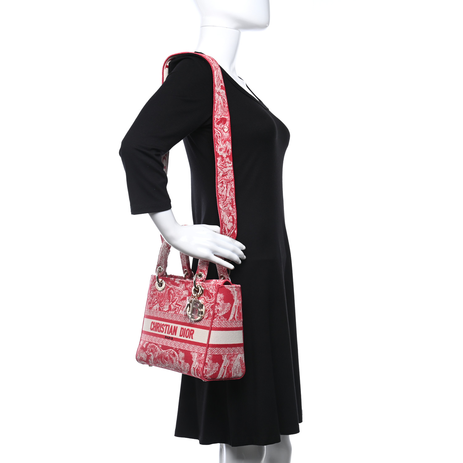 CHRISTIAN DIOR Canvas Toile De Jouy Reverse Embroidered