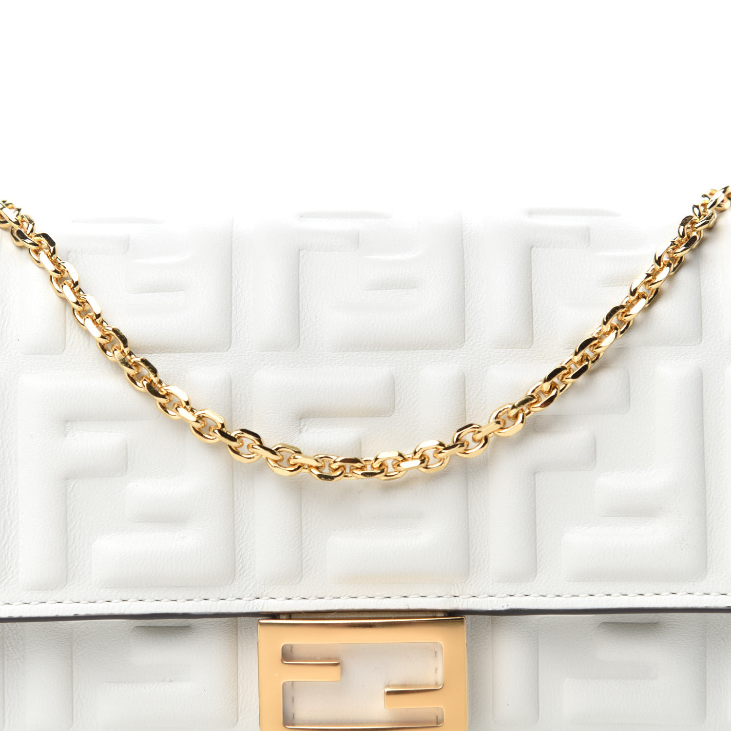 長財布 CONTINENTAL CHAIN BAGUETTE Baguette Continental With Chain Leather Beige | Fendi