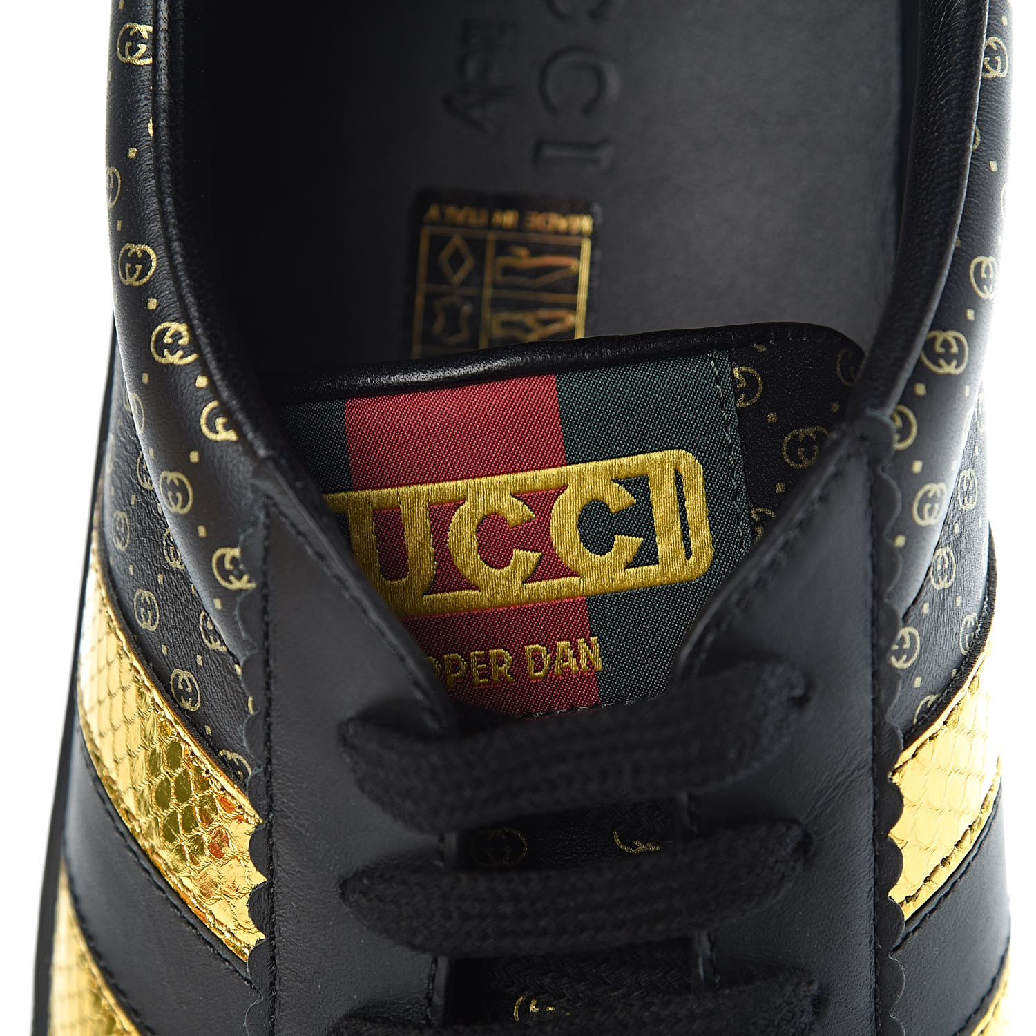 GUCCI X DAPPER DAN Calfskin Laminated Ayers GG Micro