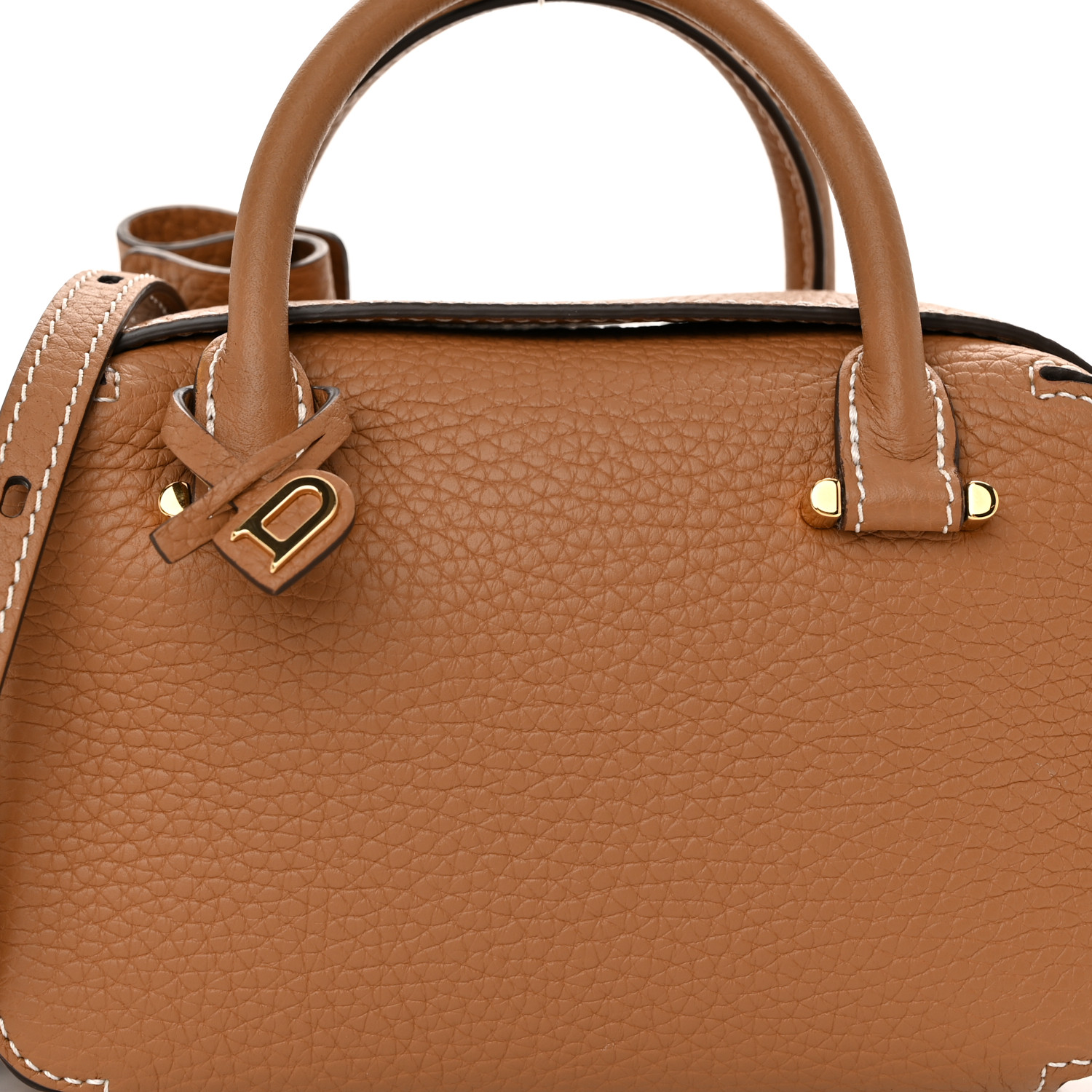 DELVAUX Taurillon Soft Nano Cool Box Satchel Vegetal Ivory