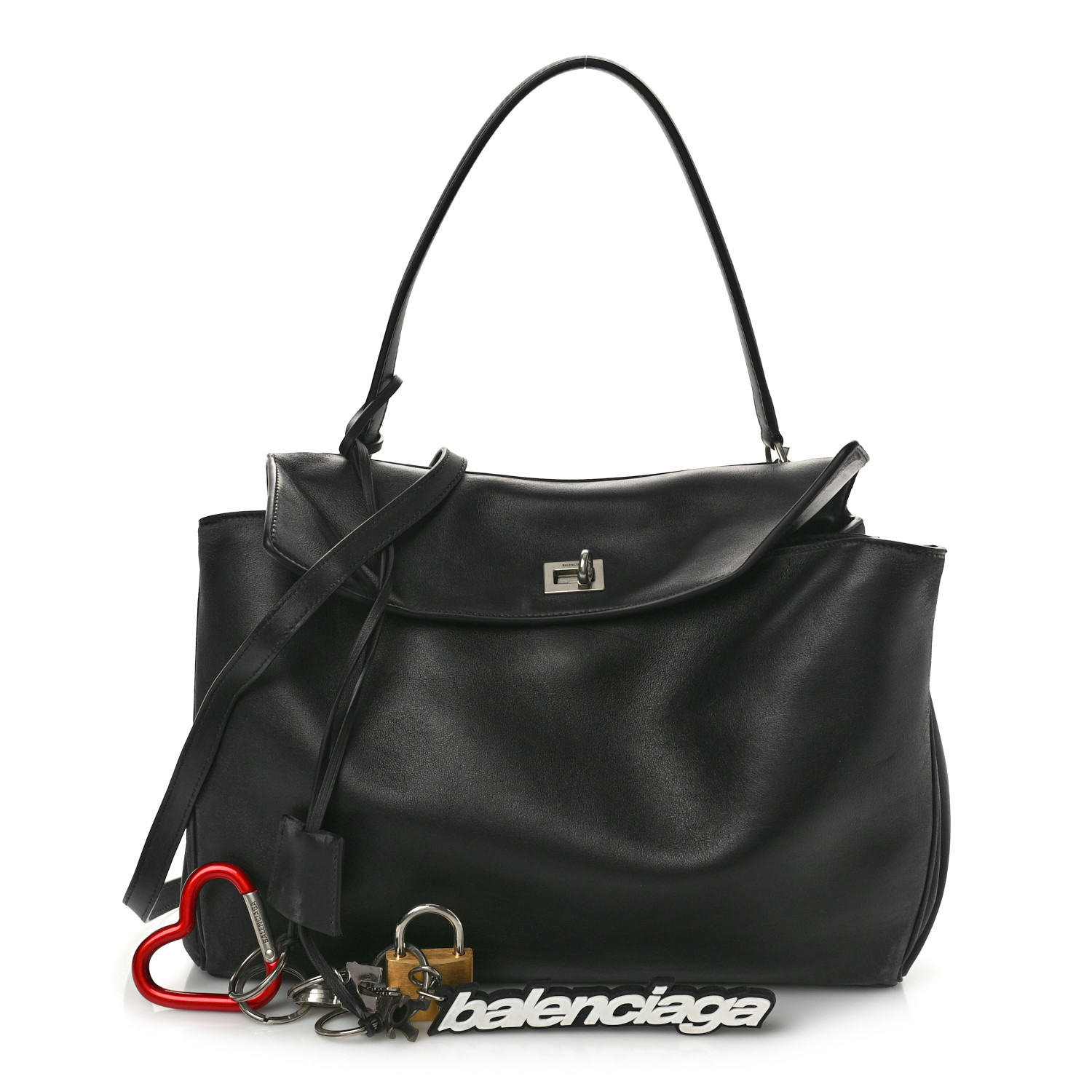 BALENCIAGA Smooth Calfskin Used Effect Medium Rodeo Top