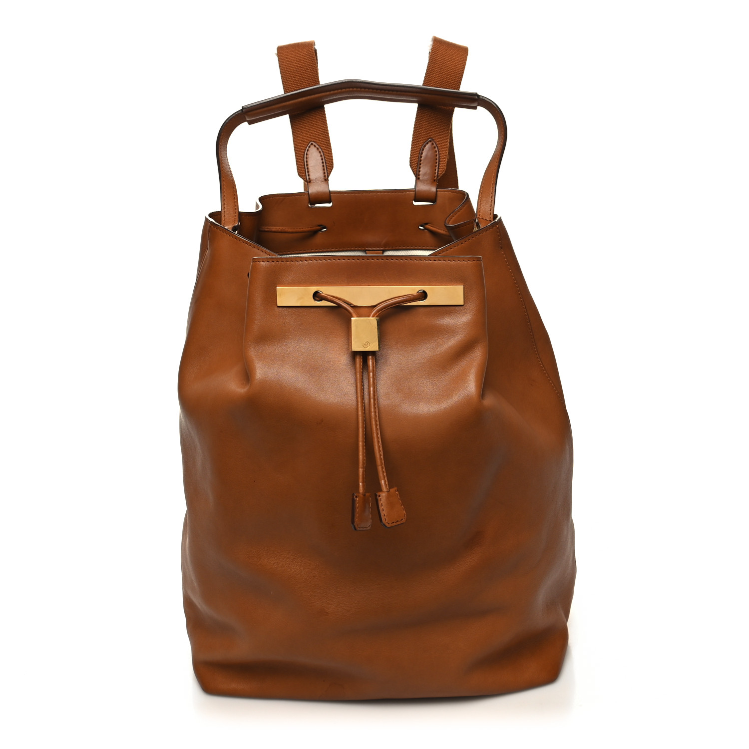 トートバッグ [The Row] Spring Backpack 11 in Leather Spring Backpack 11 Brown in Leather – The Row