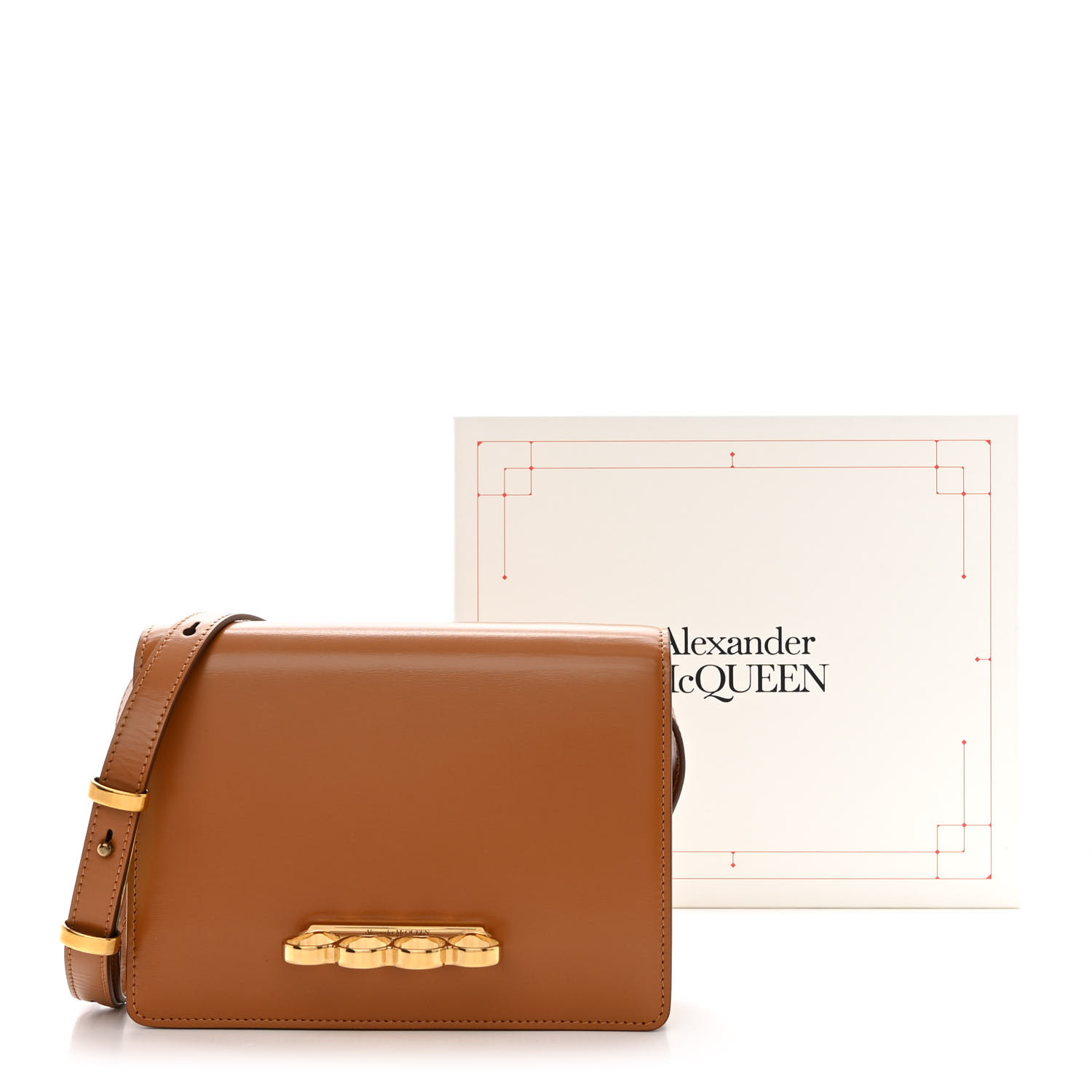 ALEXANDER MCQUEEN Smooth Calfskin Four Ring Knuckle