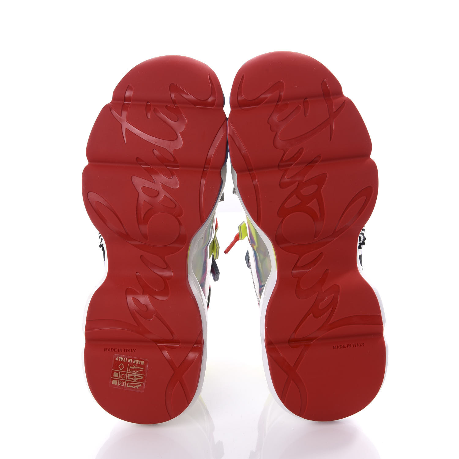 CHRISTIAN LOUBOUTIN Neoprene Specchio Laser Donna Red Runner