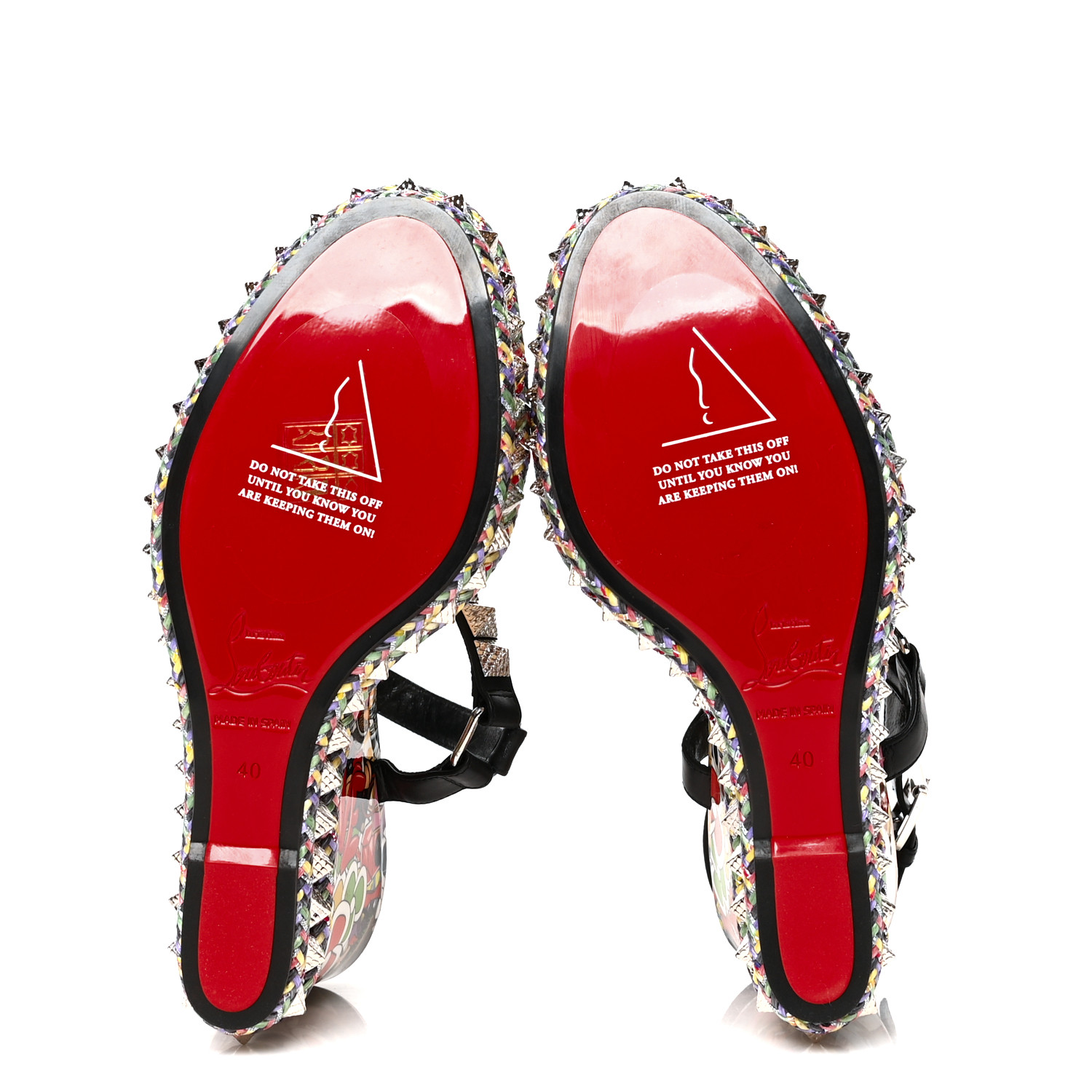 CHRISTIAN LOUBOUTIN Patent Calfskin Super Loubi Print