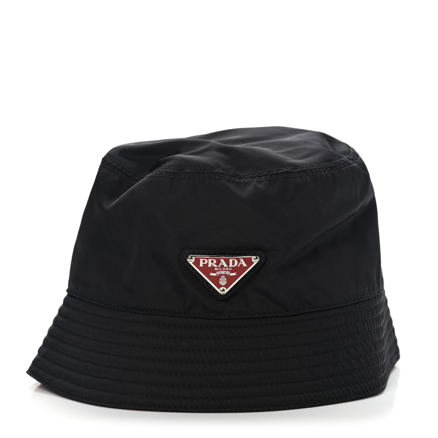 PRADA ハット PRADA＊ロゴプレート付きコットンデニムバケットハット (PRADA