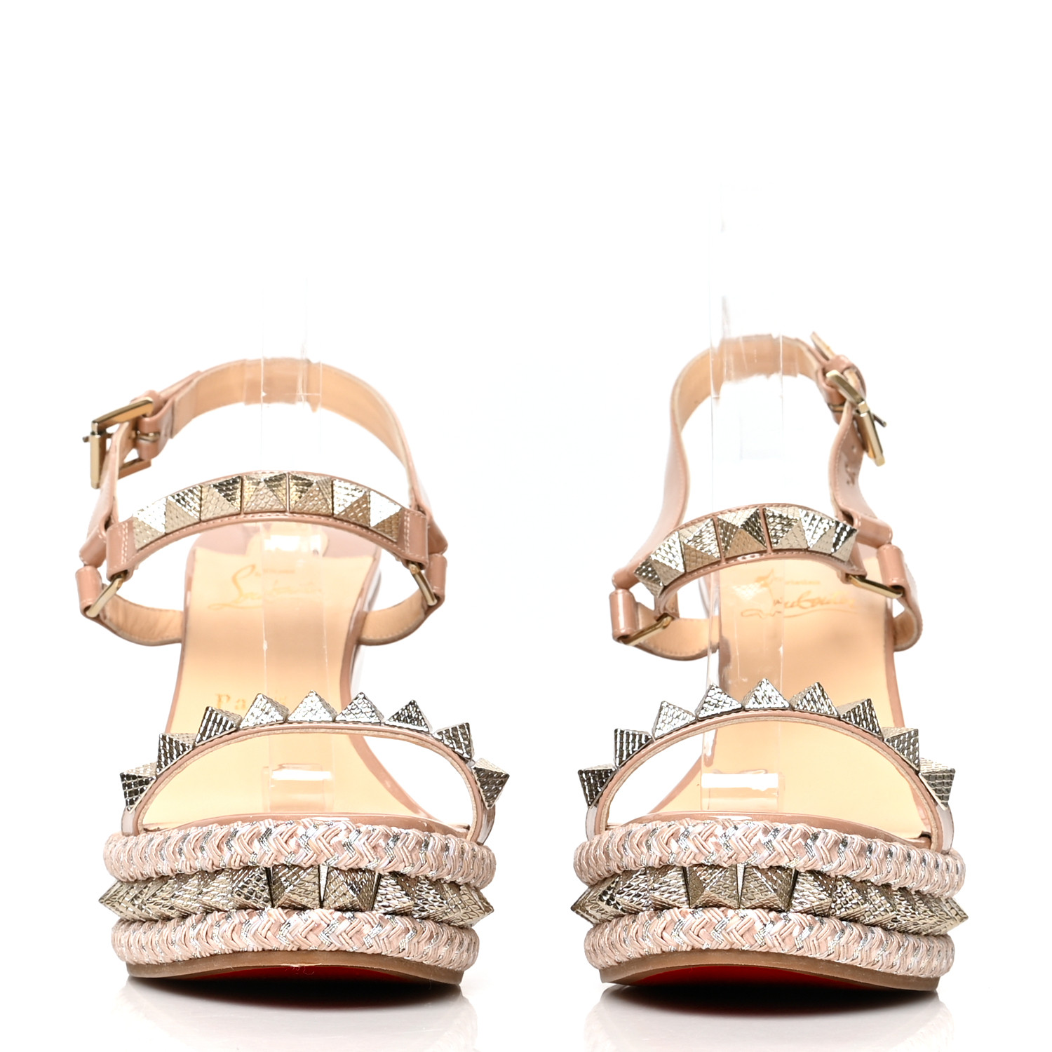 CHRISTIAN LOUBOUTINの靴♪ ** PYRACLOU NUDE ** 60mm Pyraclou - 60 mm Espadrilles - Waxed calf leather - Terra