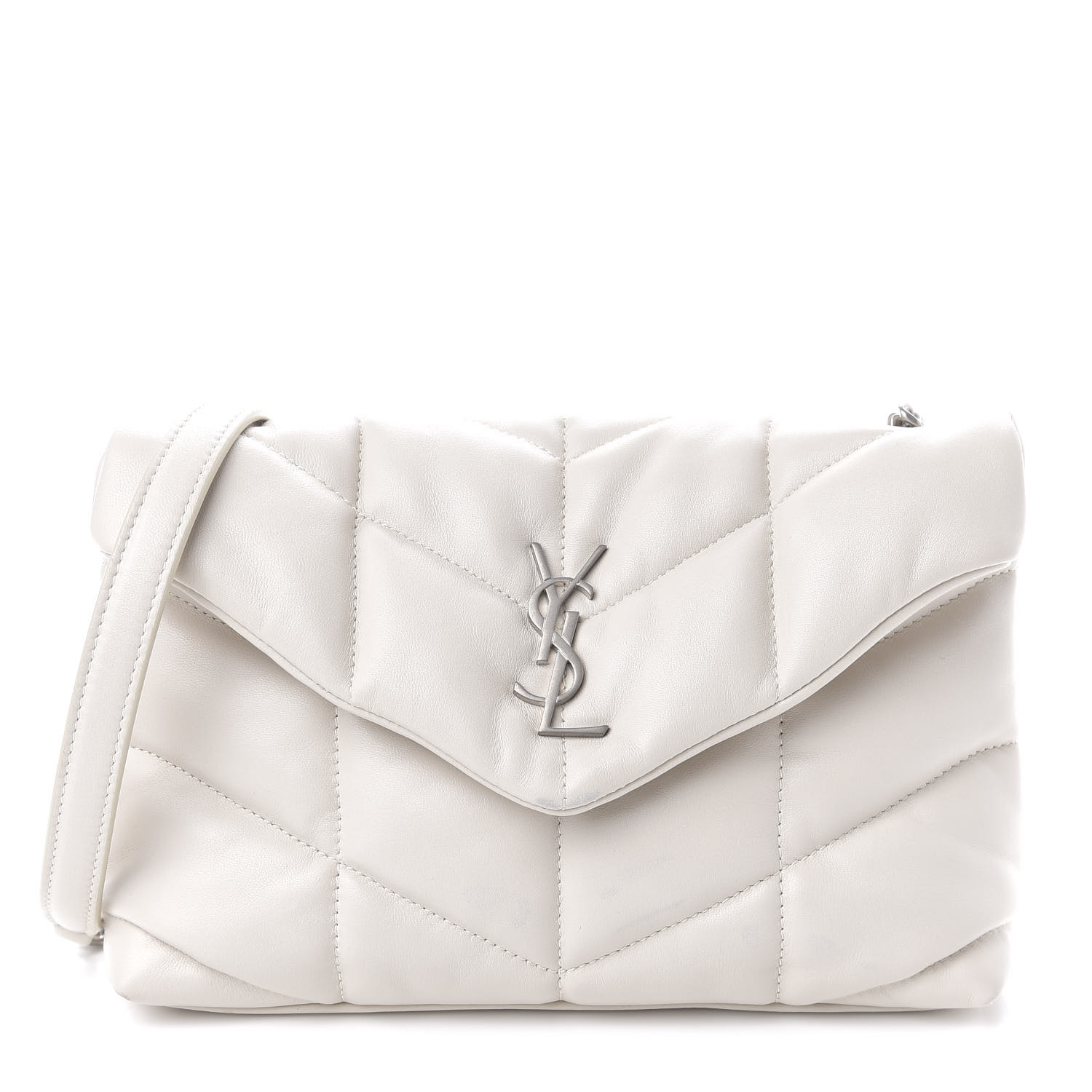 SAINT LAURENT Lambskin Quilted Toy Loulou Puffer Monogram