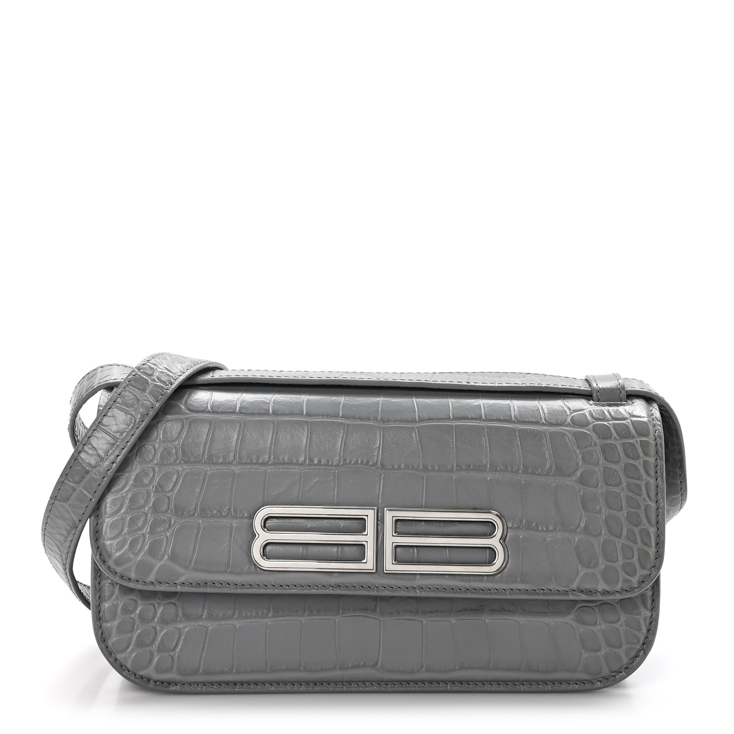 小物 BALENCIAGA GOSSIP BALENCIAGA Extra Supple Calfskin Crocodile Embossed Small