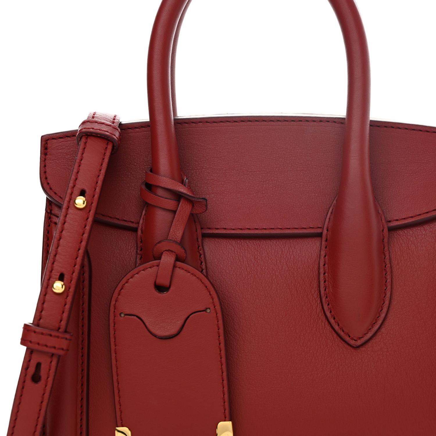 ALEXANDER MCQUEEN Calfskin Mini Heroine 21 Scarlet 1526357