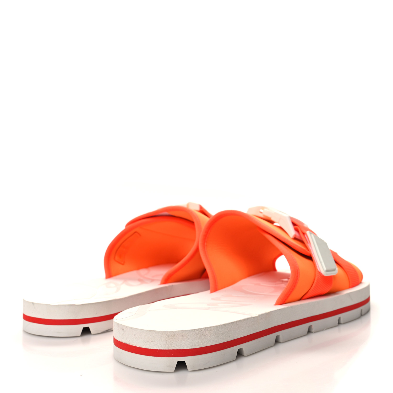 CHRISTIAN LOUBOUTIN Neoprene Mens Siwa Clip Flat Sandals 46