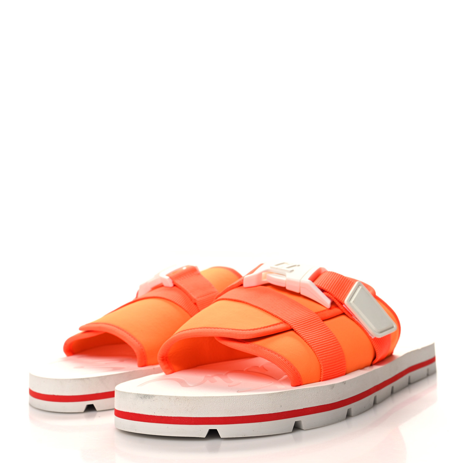 CHRISTIAN LOUBOUTIN Neoprene Mens Siwa Clip Flat Sandals 46