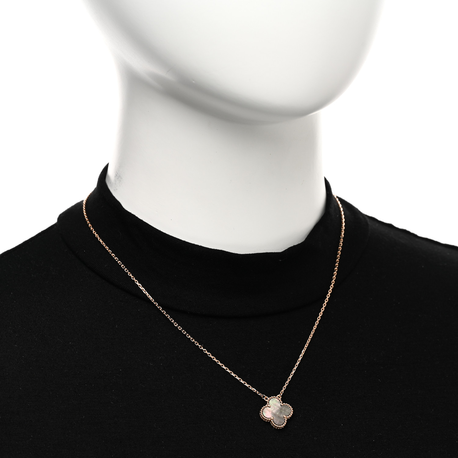 VAN CLEEF & ARPELS 18K Rose Gold Gray Mother of Pearl