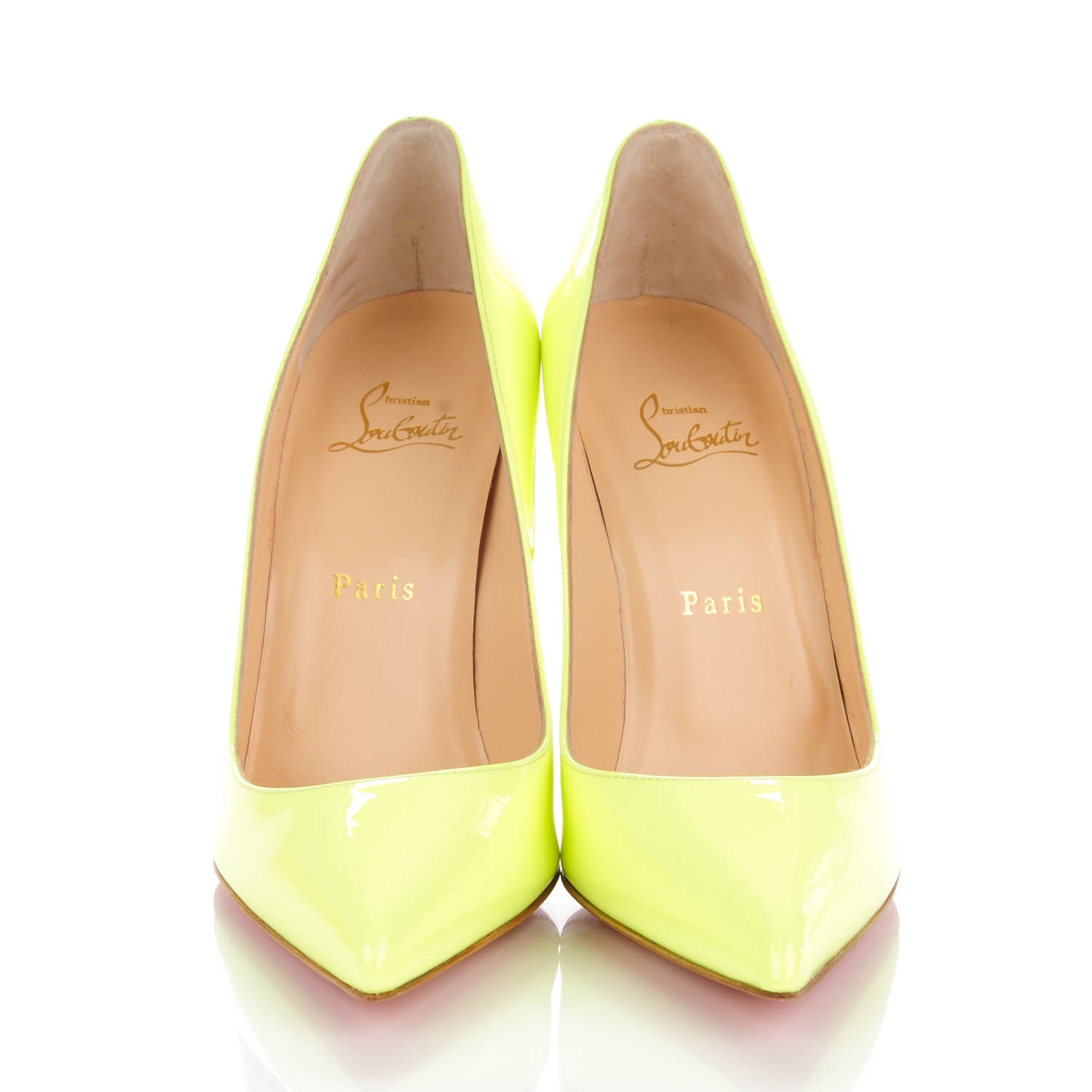 CHRISTIAN LOUBOUTIN Patent Pigalle Follies 100 Pumps 39.5