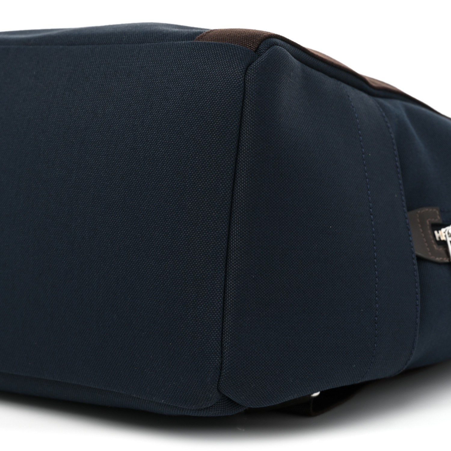 HERMES Toile Groom School Backpack Bleu Navy Feu 1200407