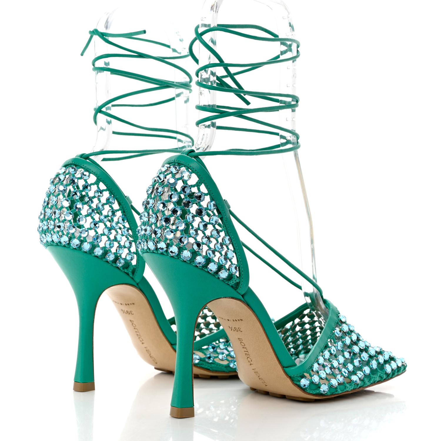 BOTTEGA VENETA Mesh Nappa Crystal Embellished Sparkle
