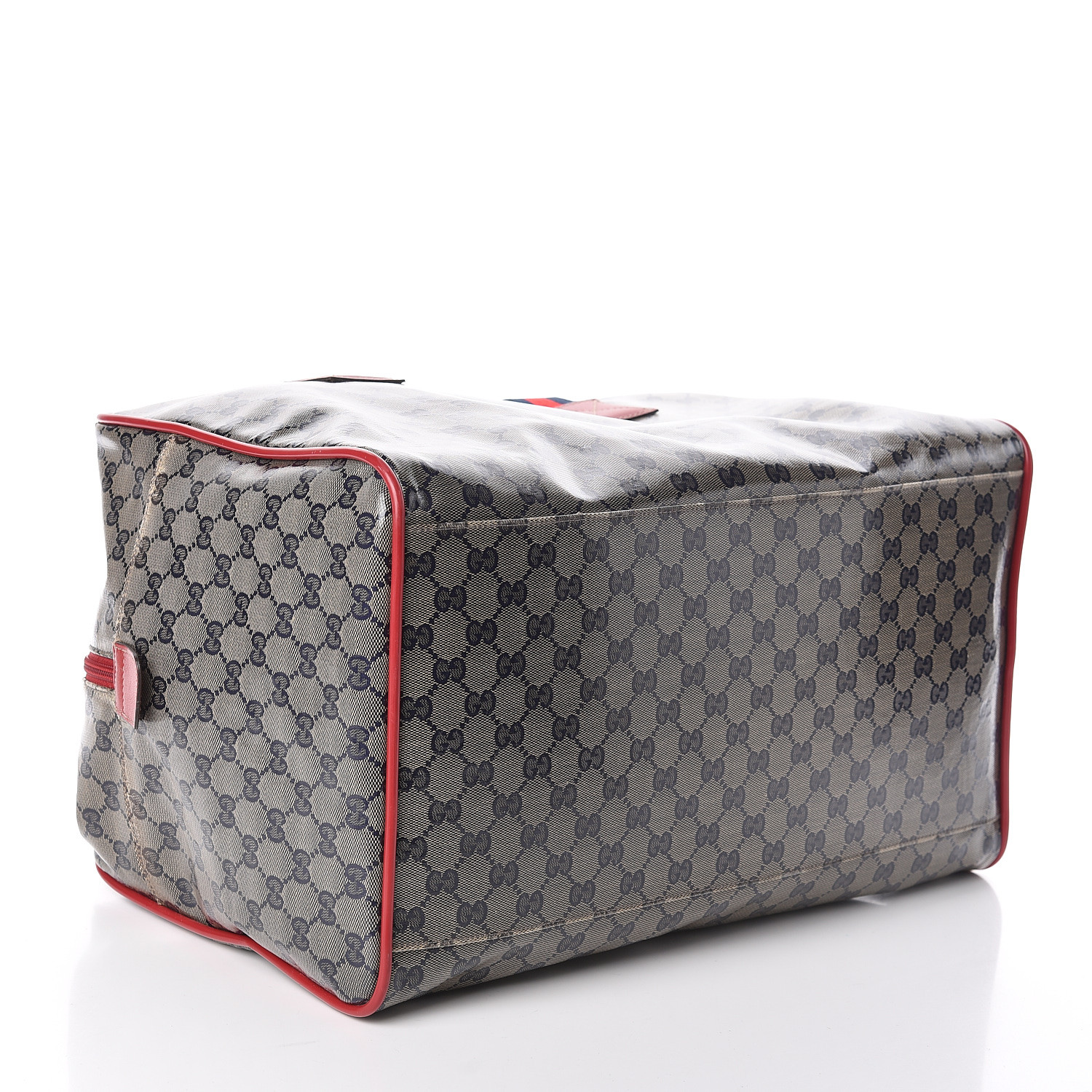 GUCCI Crystal Monogram Web Medium Collapsible Carry On Duffle Navy ...