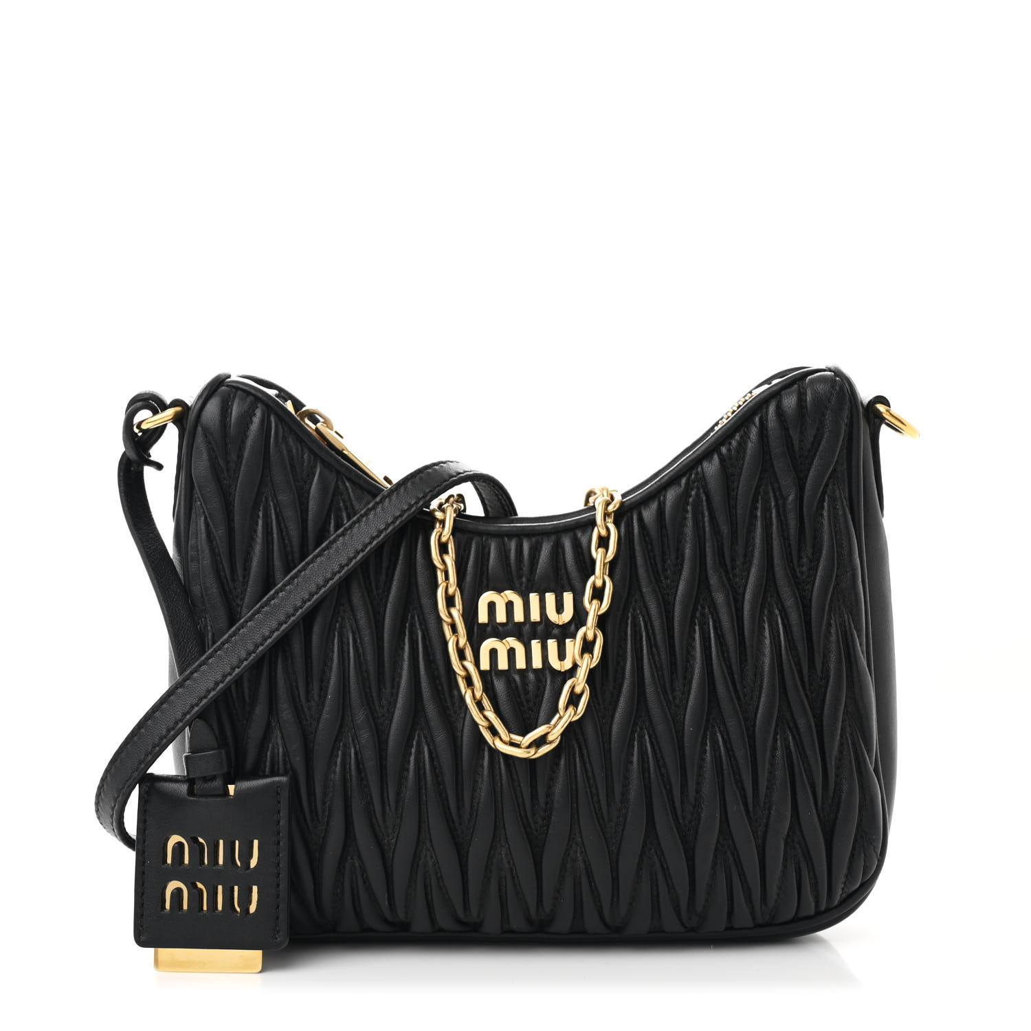 【Miu Miu】Matelasse Nappa Leather Shoulder Bag Black MIU MIU Nappa Matelasse Shoulder Bag Black 1693253