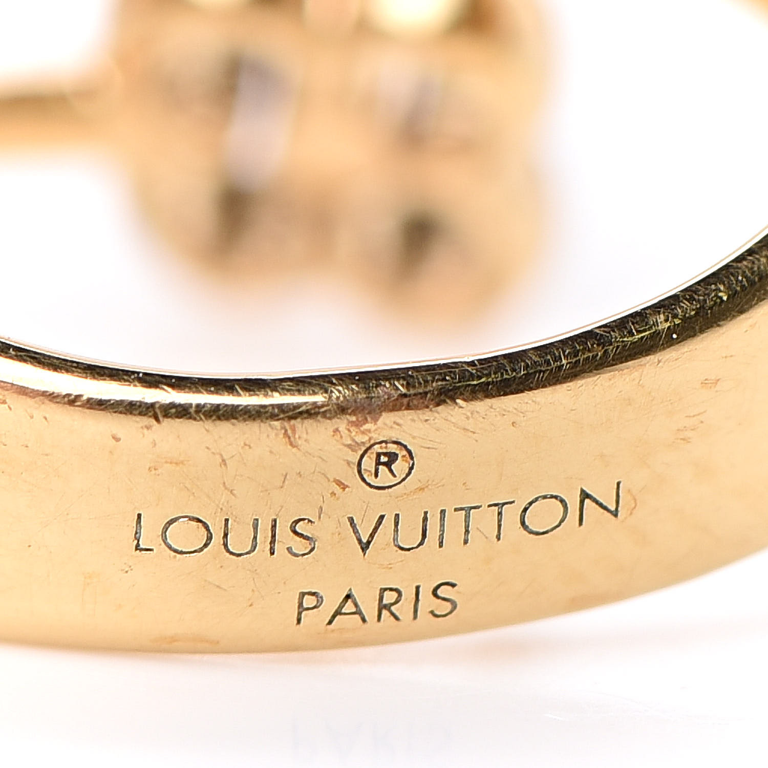 LOUIS VUITTON Flower Full Ring M Gold 504776 | FASHIONPHILE