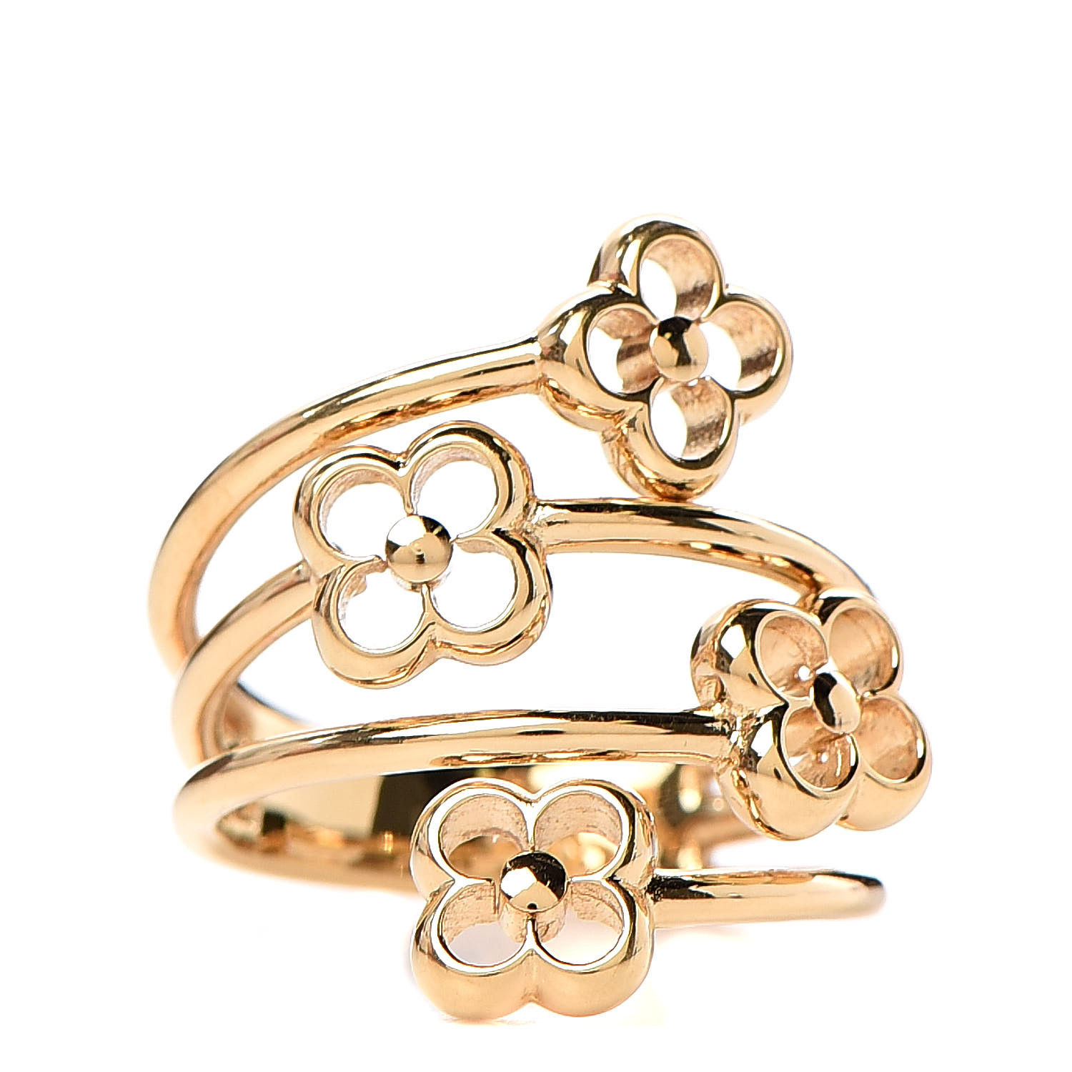 LOUIS VUITTON リング・フラワー フル ゴールド LOUIS VUITTON Flower Full Ring M Gold 504776 | FASHIONPHILE