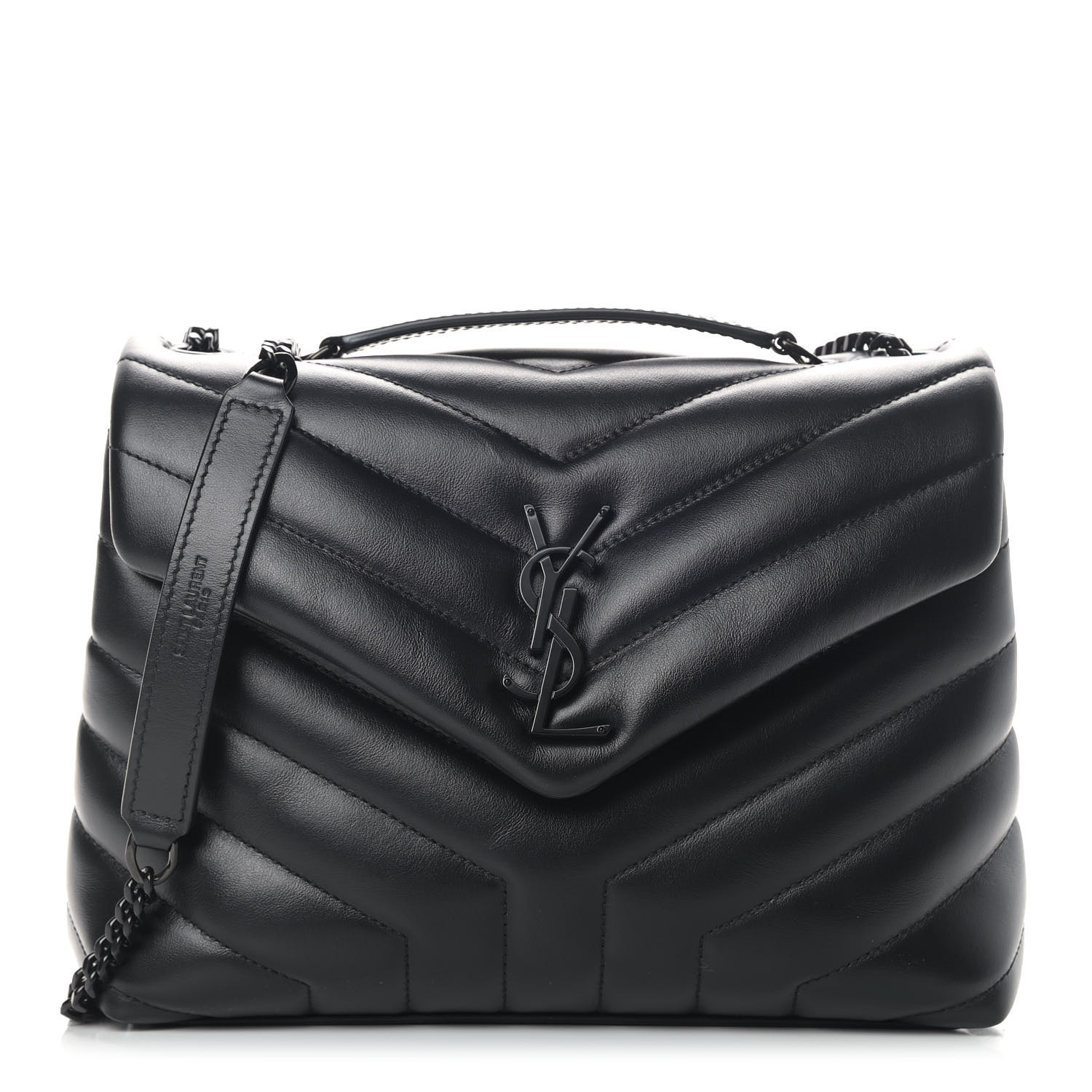 小物 SAINT LAURENT SAINT LAURENT Calfskin Y Quilted Monogram Small Loulou Chain