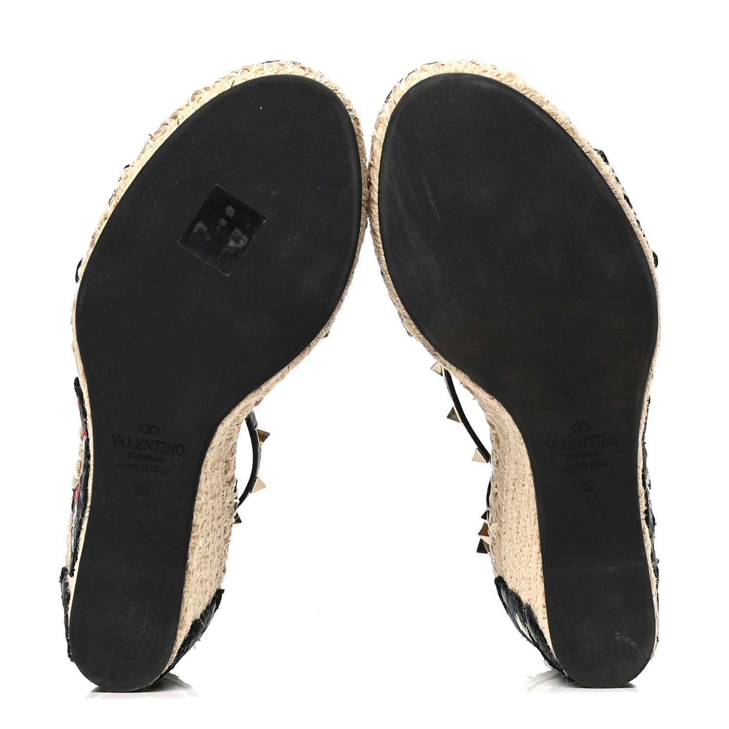 【関税＆送料込み】Valentino Garavani Valentino Garavani De VALENTINO GARAVANI Canvas Butterfly Embroidered Rockstud