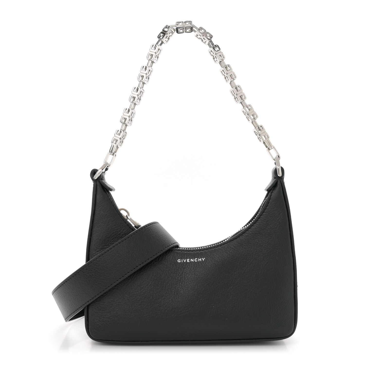 GIVENCHY Smooth Calfskin Mini Moon Cut Out Shoulder Bag