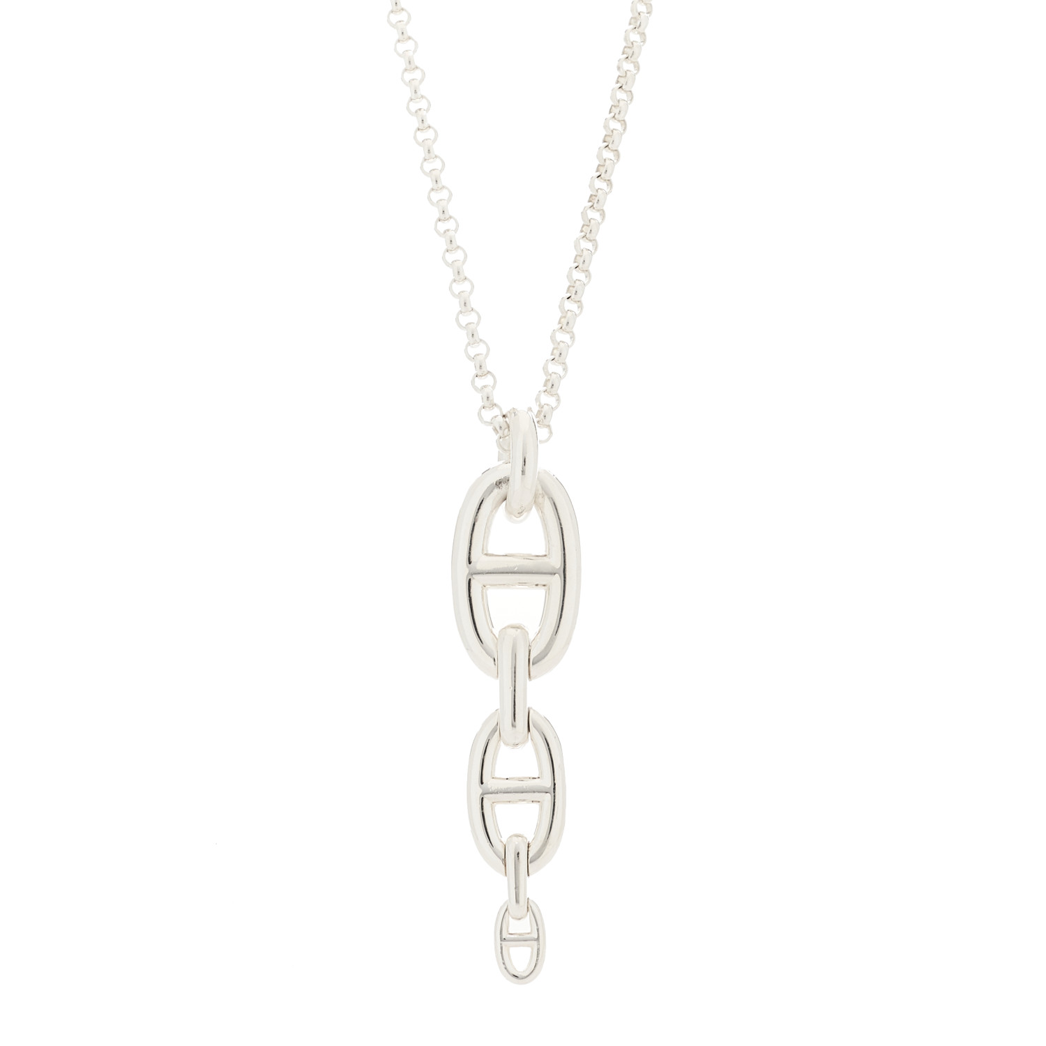 HERMES ネックレス pendant-chane-slv HERMES Sterling Silver GM Chaine D'Ancre Echainee Pendant
