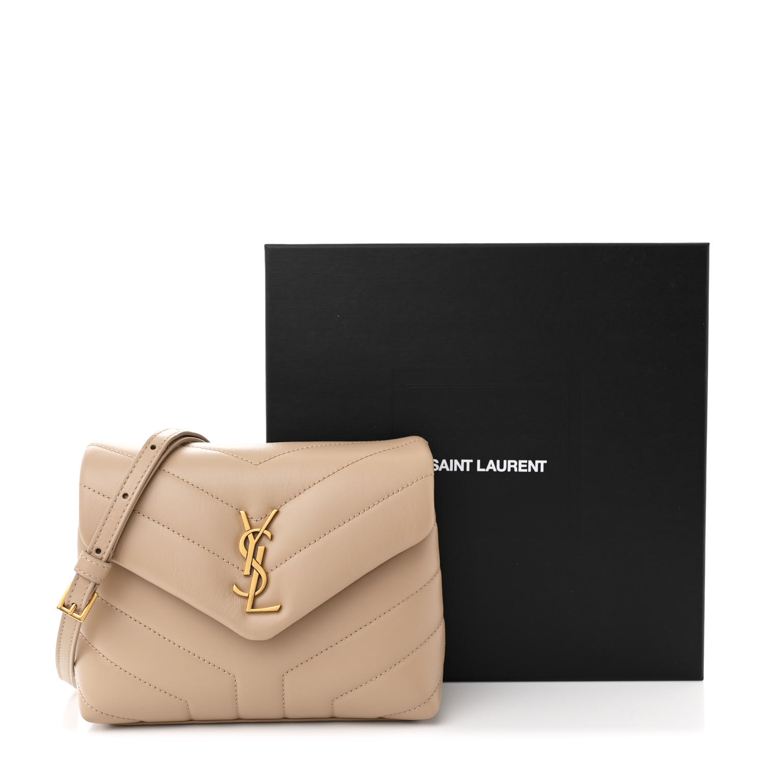 ★Saint Laurent★Bronze Monogram Loulou Small Bag★ SAINT LAURENT Calfskin Y Quilted Monogram Toy Loulou