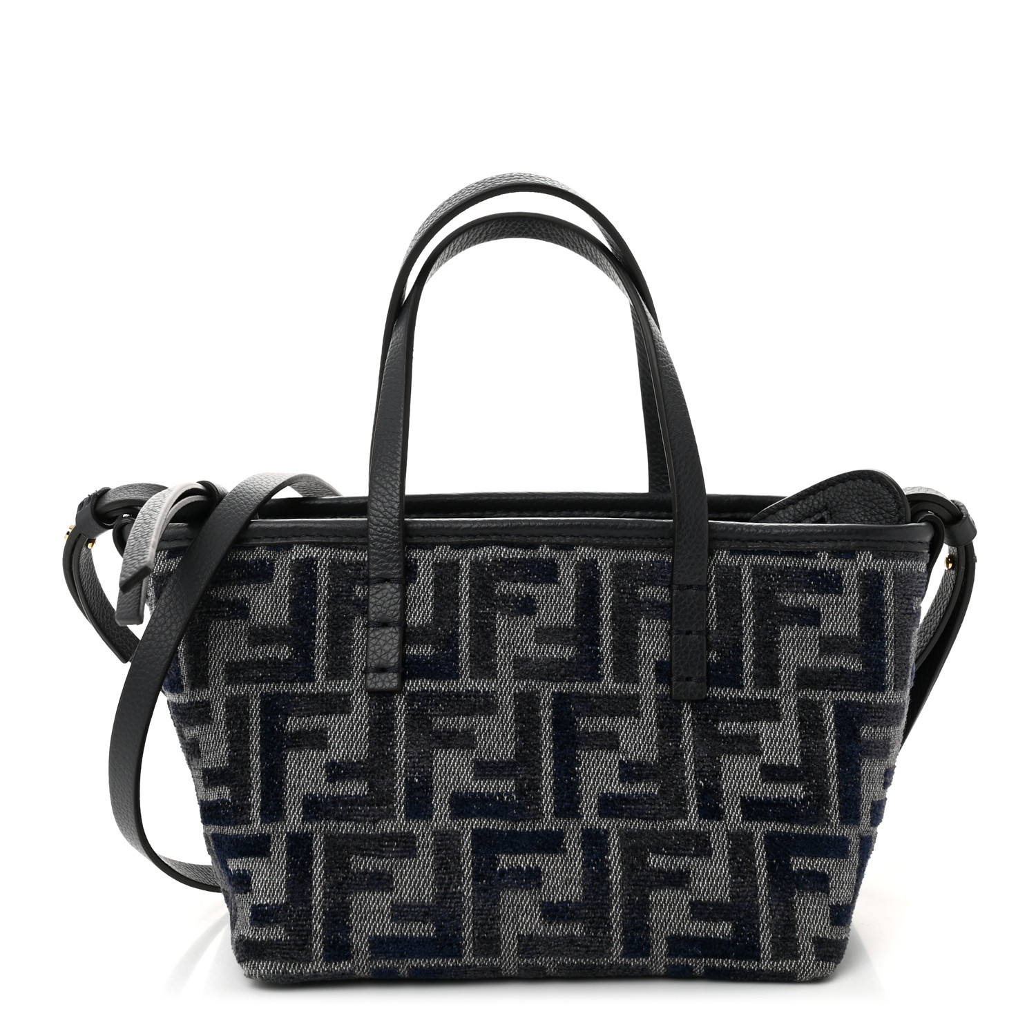 トートバッグ FENDI EMBROIDERED FABRIC SMALL ROLL REVERSIBLE SHOPPING BAG FENDI Embroidered Fabric Small Roll Reversible Shopping Bag