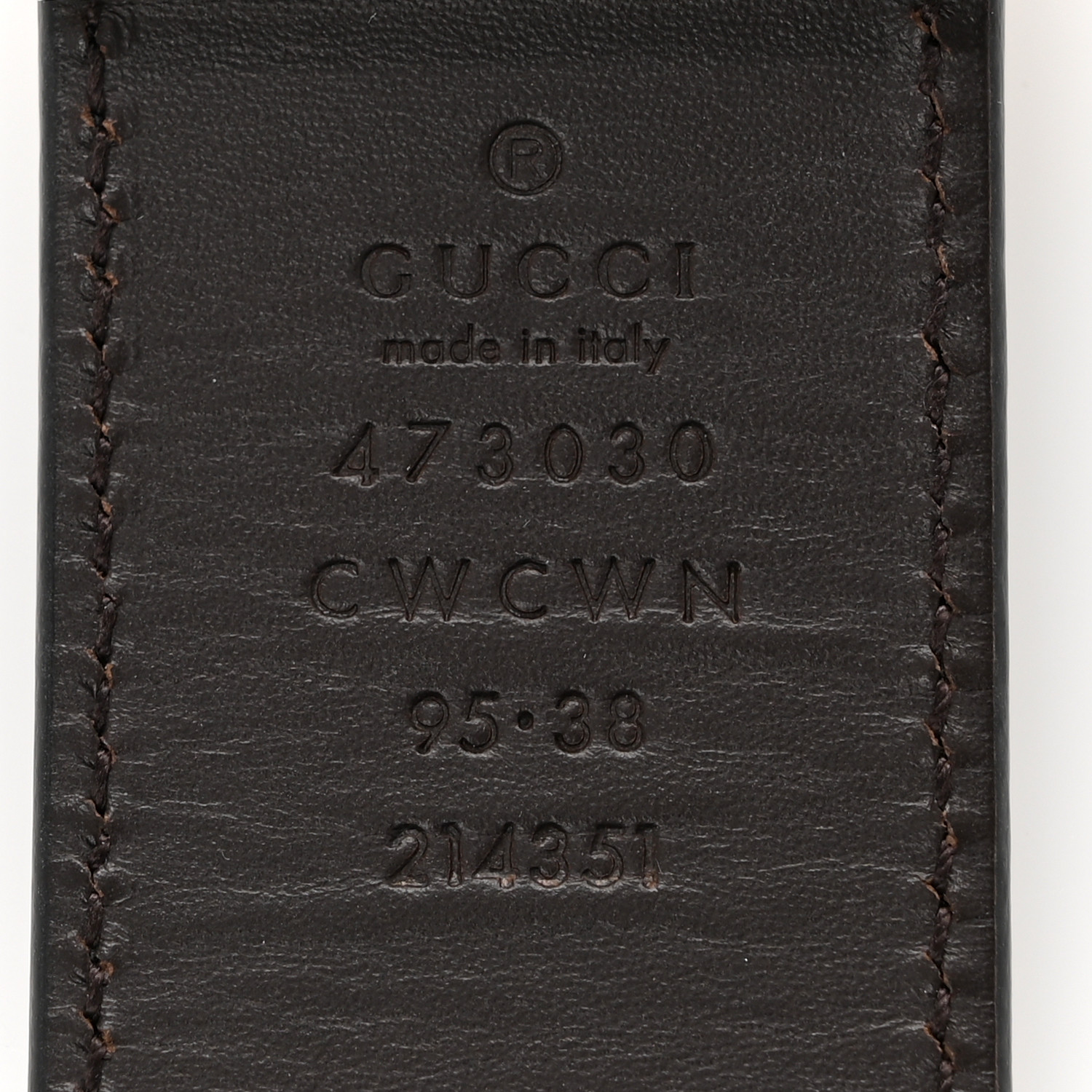 GUCCI Guccissima Signature Interlocking G Reversible 37mm