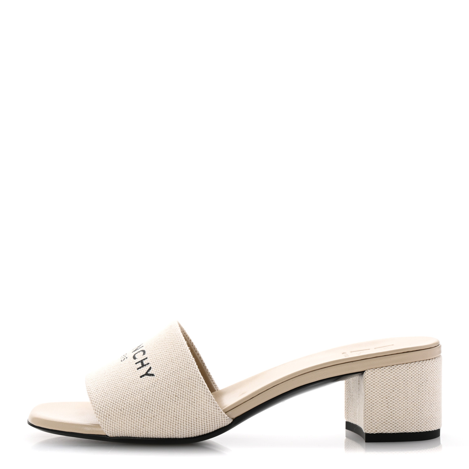 GIVENCHY Cotton 4G Logo Mule Sandals 40 Beige 1667923