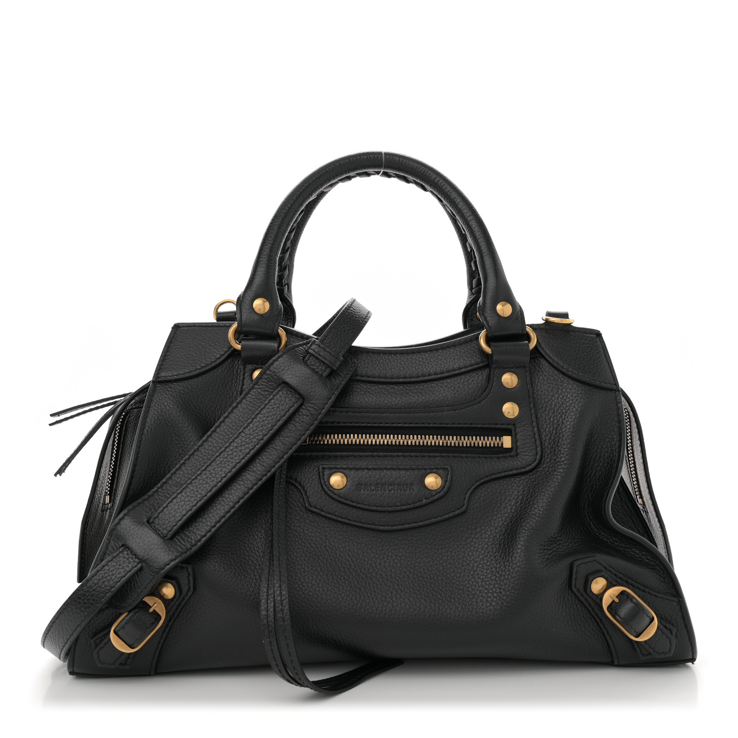 BALENCIAGA Grained Calfskin Neo Classic Gold Hardware S City
