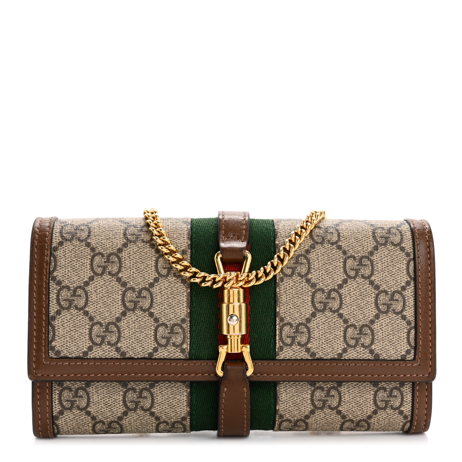 GUCCI GG Supreme Monogram Azalea Calfskin Web Jackie 1961