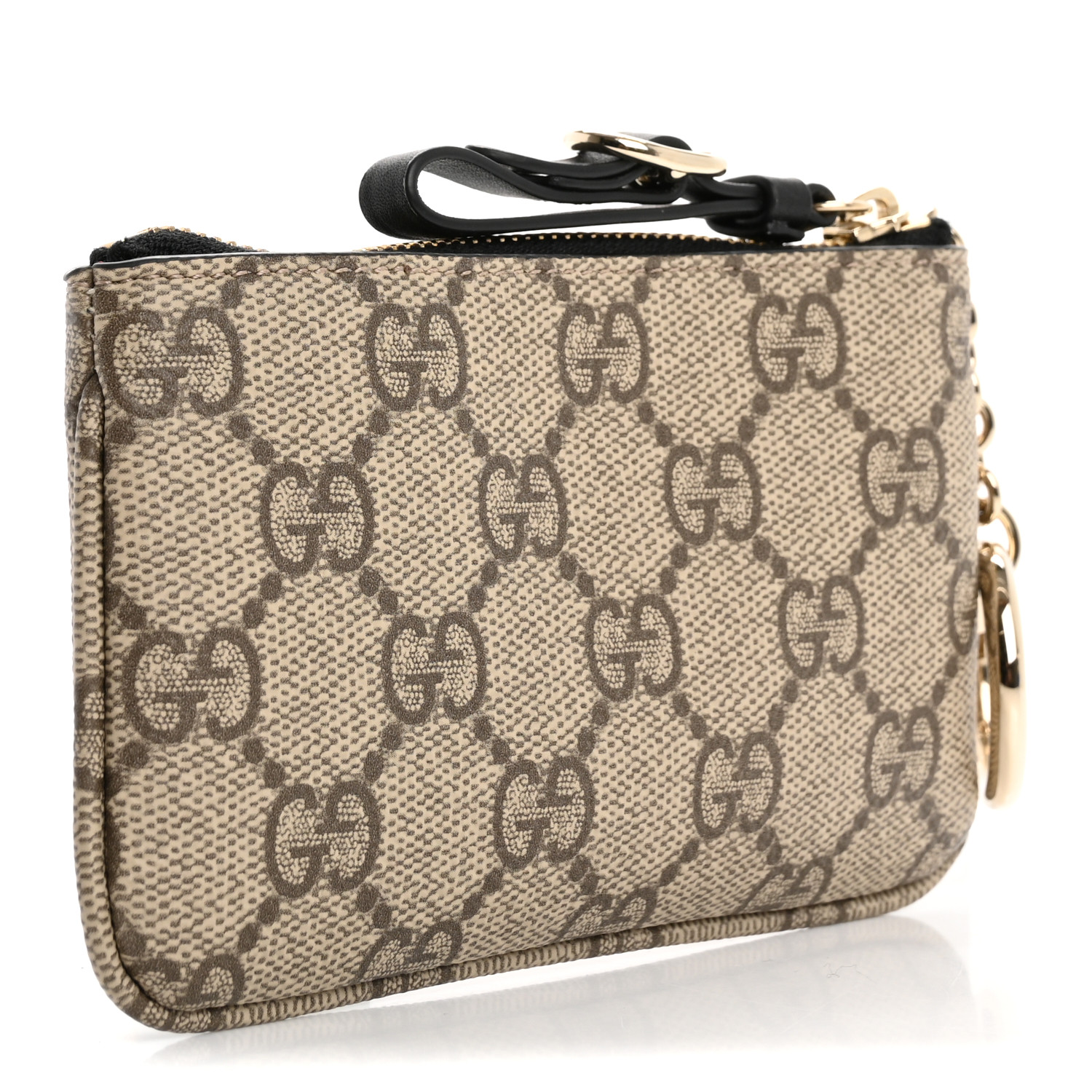 まつじゅページです。 GUCCI GG Supreme Monogram Selleria Key Case Beige Black