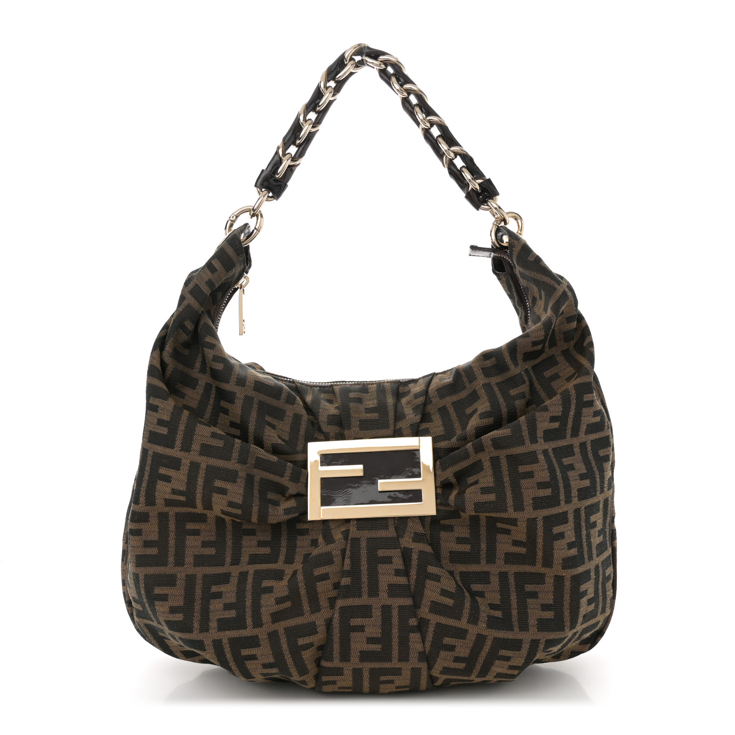 FENDI Zucca Mini Mama Baguette Tobacco 1562186 | FASHIONPHILE